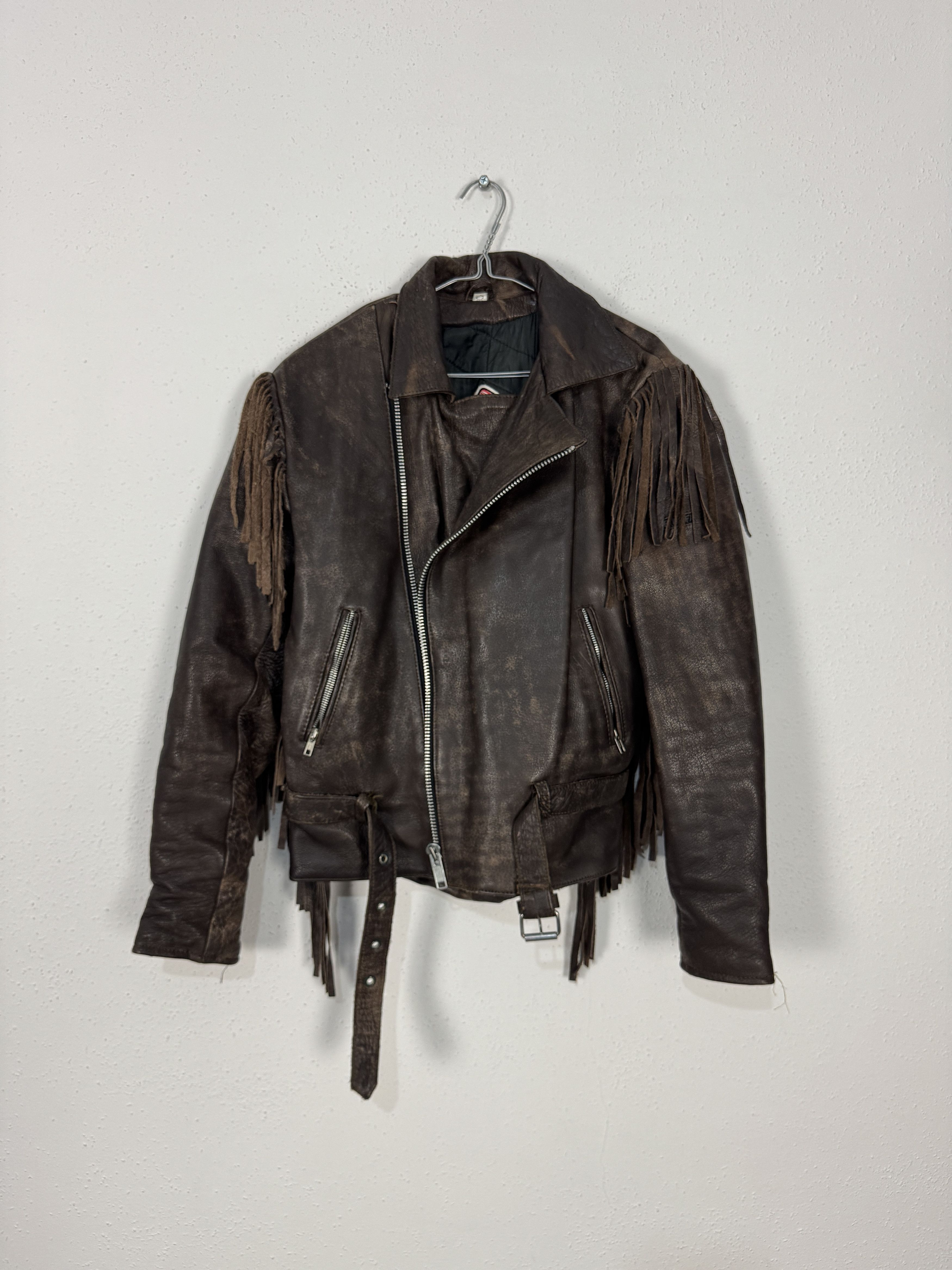 Vintage Vintage 90s Buffalo leather biker ramones jacket 48 M Size US M / EU 48-50 / 2 - 1 Thumbnail