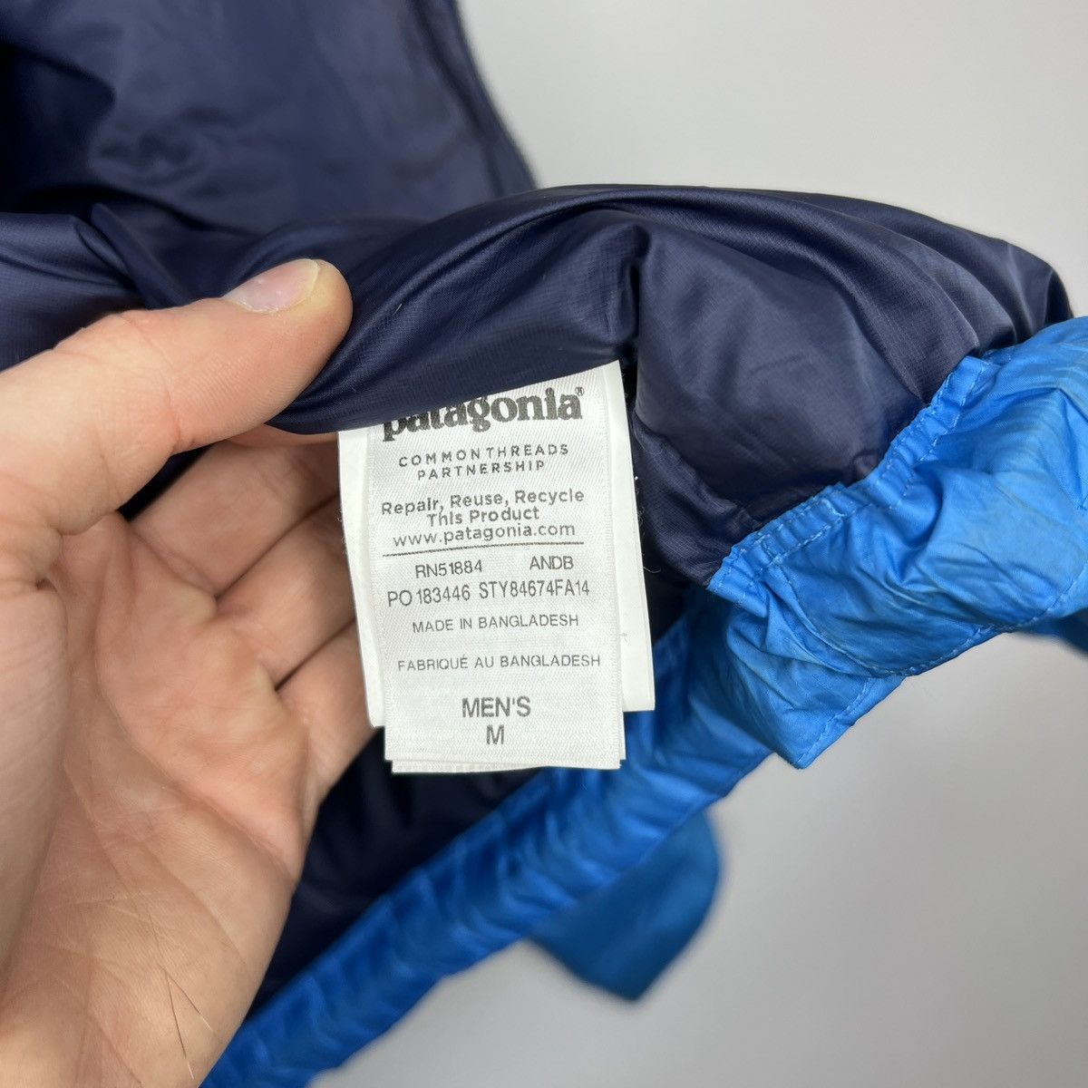 Patagonia Patagonia Puffer Nano Down Jacket Blue Navy Logo Size US M / EU 48-50 / 2 - 9 Thumbnail