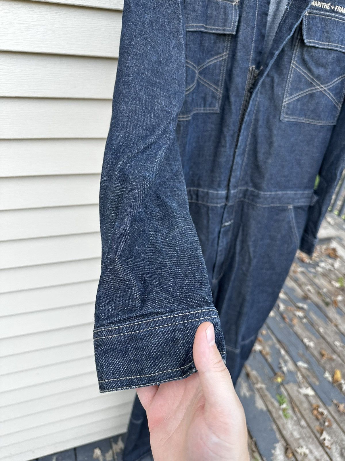 Marithe + Francois Girbaud Vintage Girbaud Heavy Denim Jumpsuit Size US 38 / EU 54 - 12 Thumbnail