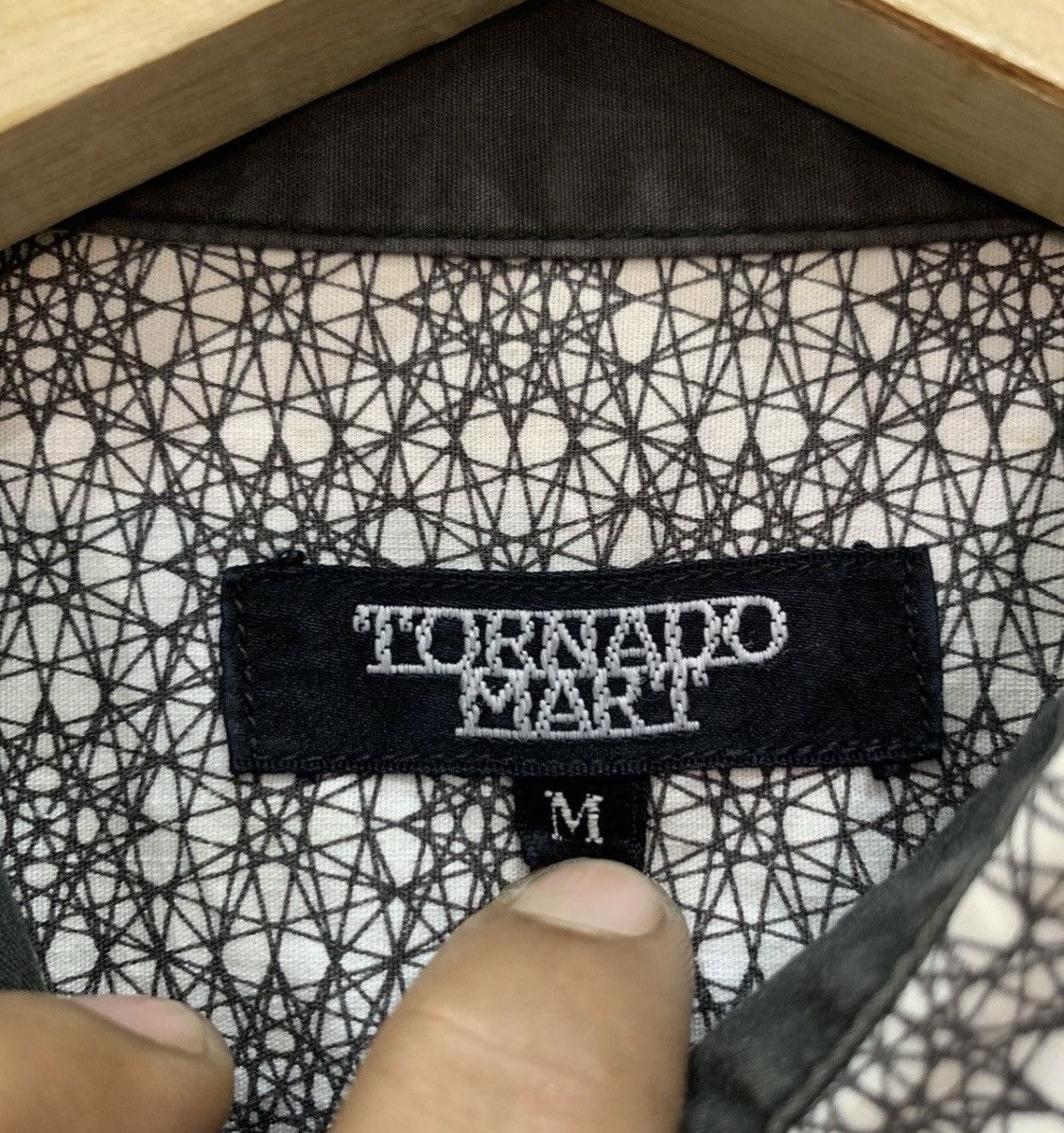 Japanese Brand × Tornado Mart × Vintage Vtg Tornado Mart Geometric button up shirt Size US M / EU 48-50 / 2 - 10 Thumbnail