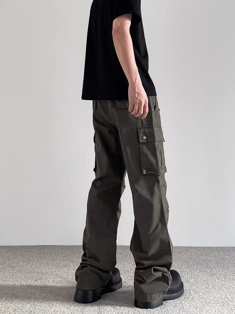 Jean Tobacco Brown Street-Style Pleated Paratrooper Work Pants Size US 30 / EU 46 - 2 Thumbnail