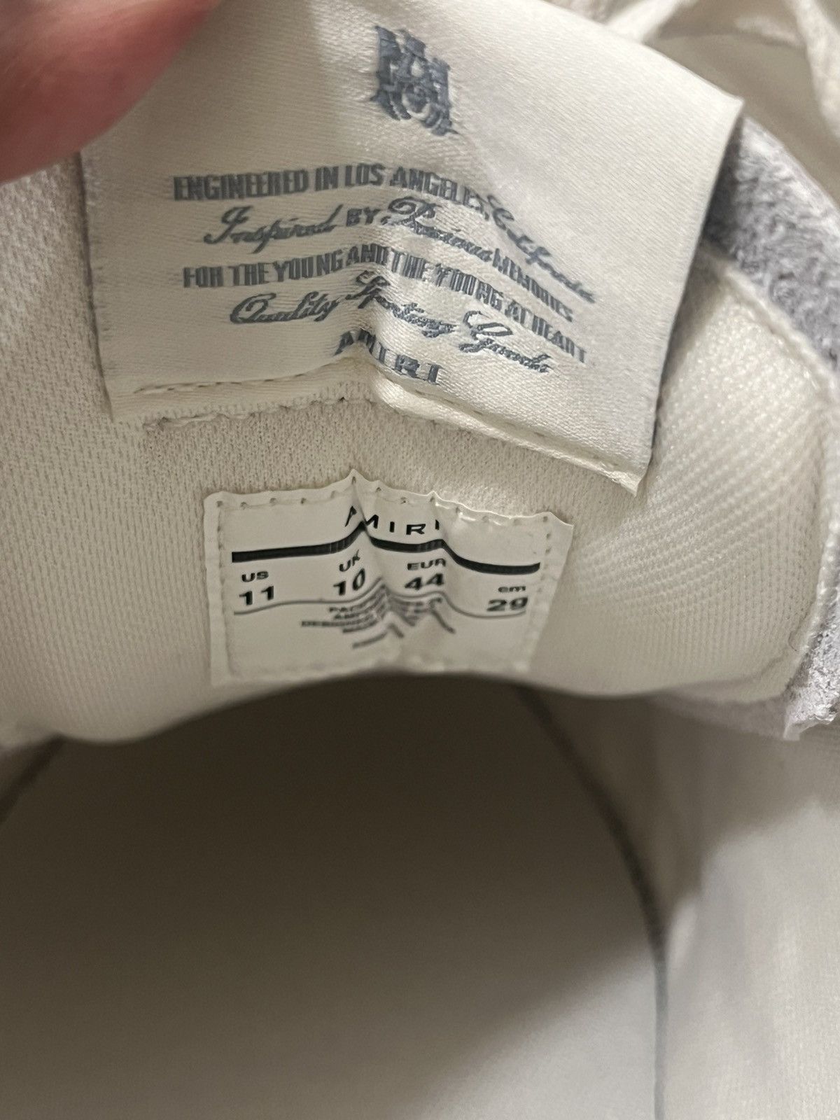 Amiri Amiri Pacific Bones Sneakers Sz 44(11us) Size US 11 / EU 44 - 14 Thumbnail