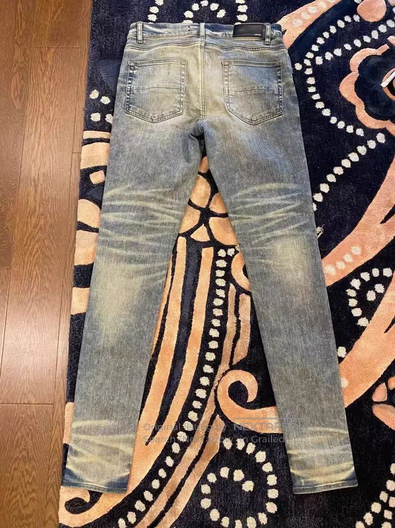 Amiri Amiri Classic Seasonal Cashew Flower Patched Jeans Size 33 Size US 33 - 2 Thumbnail