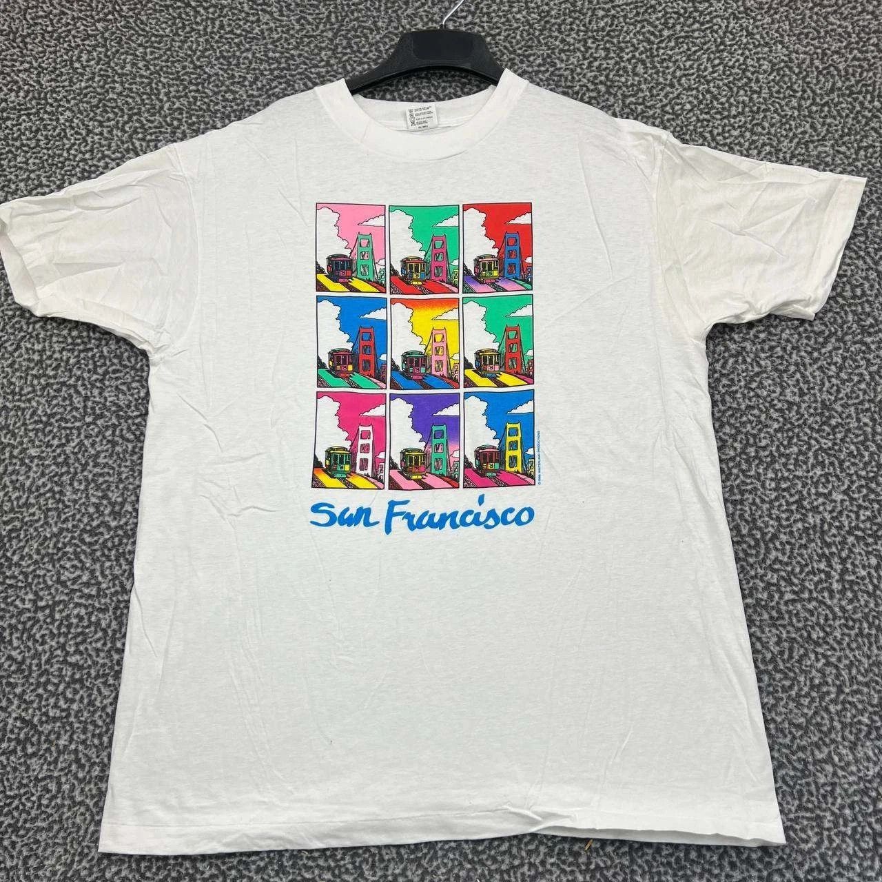 Anvil Vintage San Francisco Shirt Men XL White Anvil Short Sleeve Size US XL / EU 56 / 4 - 1 Thumbnail