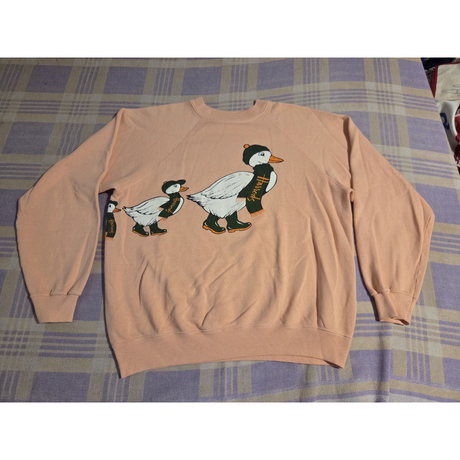 Vintage Harrods Knightsbridge Crewneck Sweatshirt Duck Large, Women's