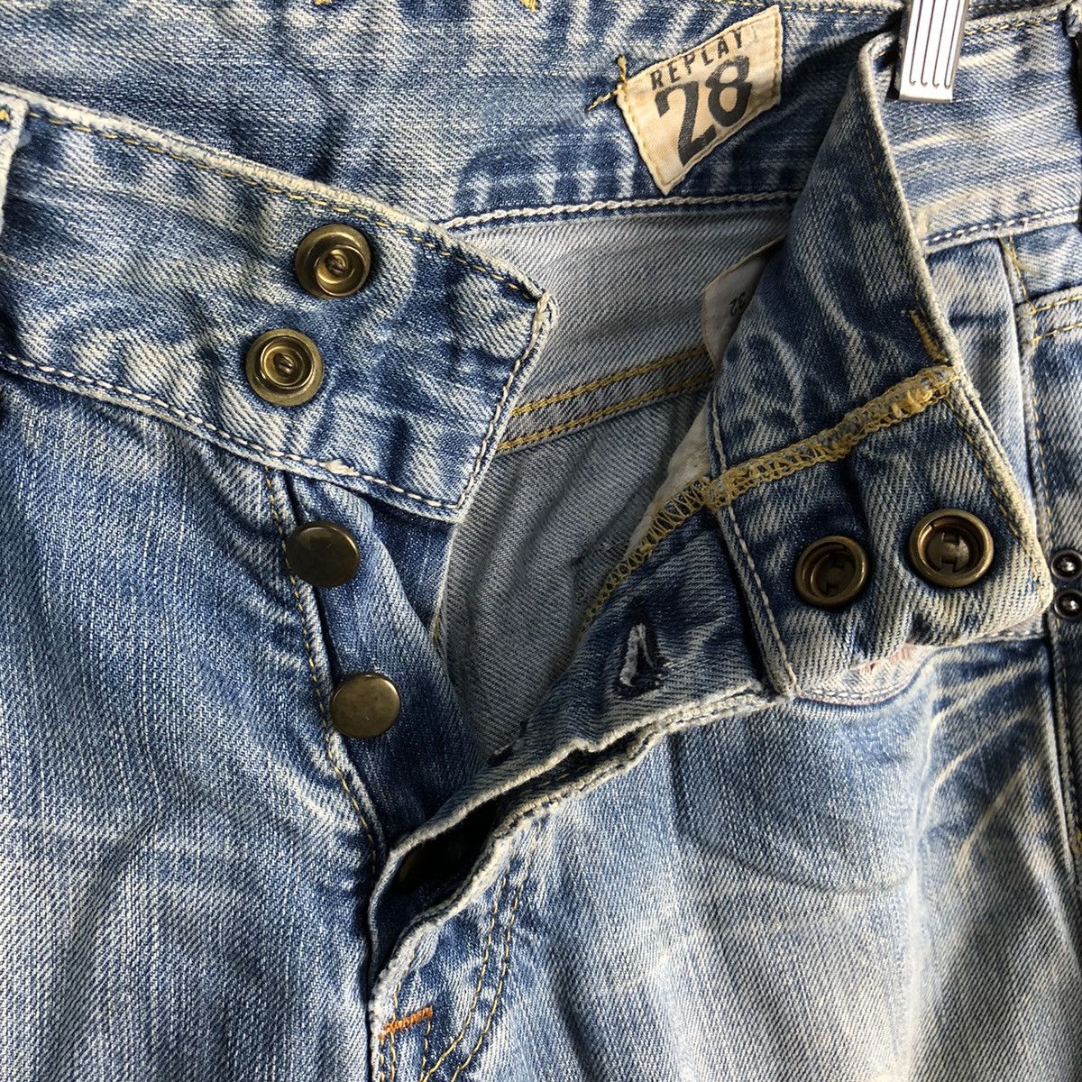 Replay Replay Blue Distressed Denim Pants #A2392 Size US 28 / EU 44 - 12 Thumbnail