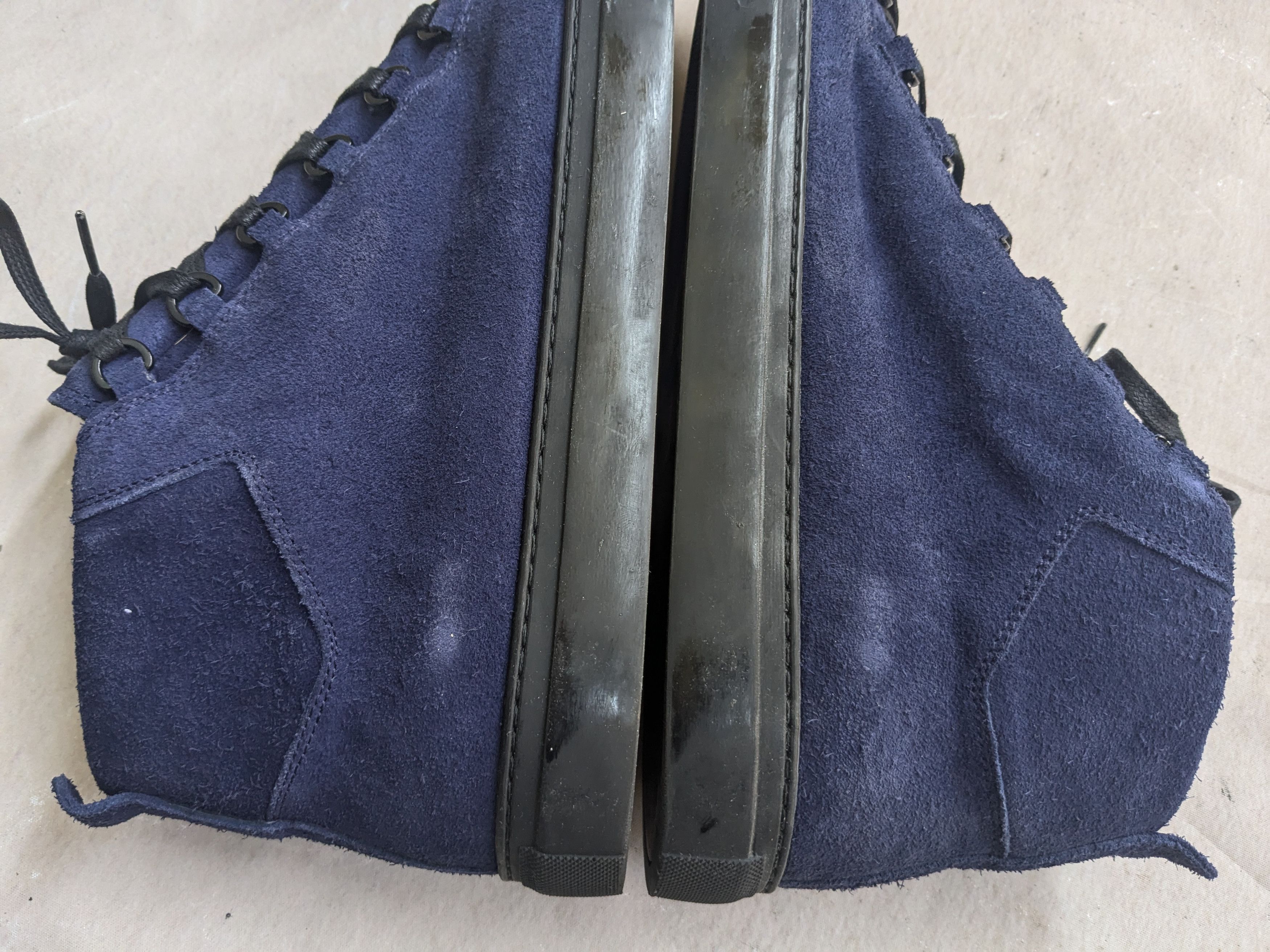 Balenciaga Balenciaga Arena Navy Blue 14 Suede Leather High Tops Size US 14 / EU 47 - 8 Thumbnail
