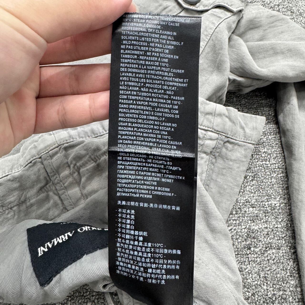 Giorgio Armani Giorgio Armani Wrinkled Linen Suit Jacket. Size US L / EU 52-54 / 3 - 5 Thumbnail