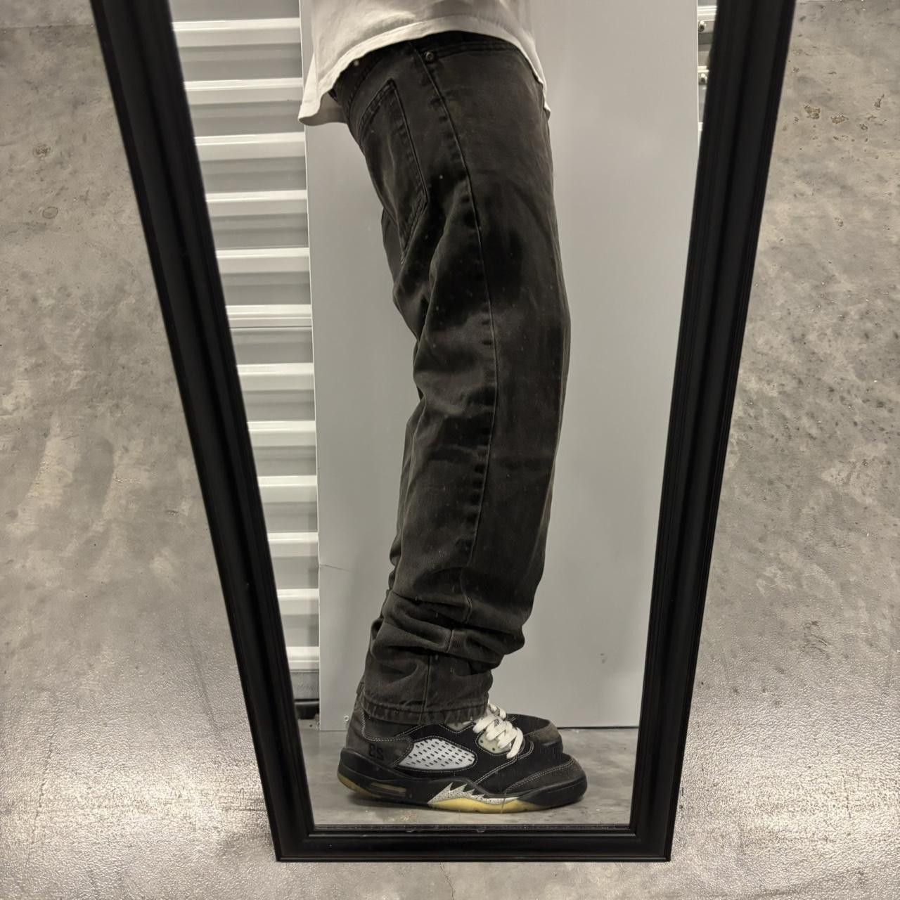 Japanese Brand × Vintage Crazy Vintage Y2K/2000s Grunge Faded Black Denim Jeans! Size US 32 / EU 48 - 2 Thumbnail