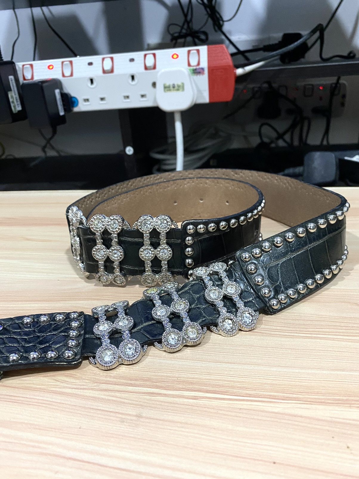 Japanese Brand Gothic Punk Studded Silver Belt Inspired BB SIMON Size ONE SIZE - 7 Thumbnail