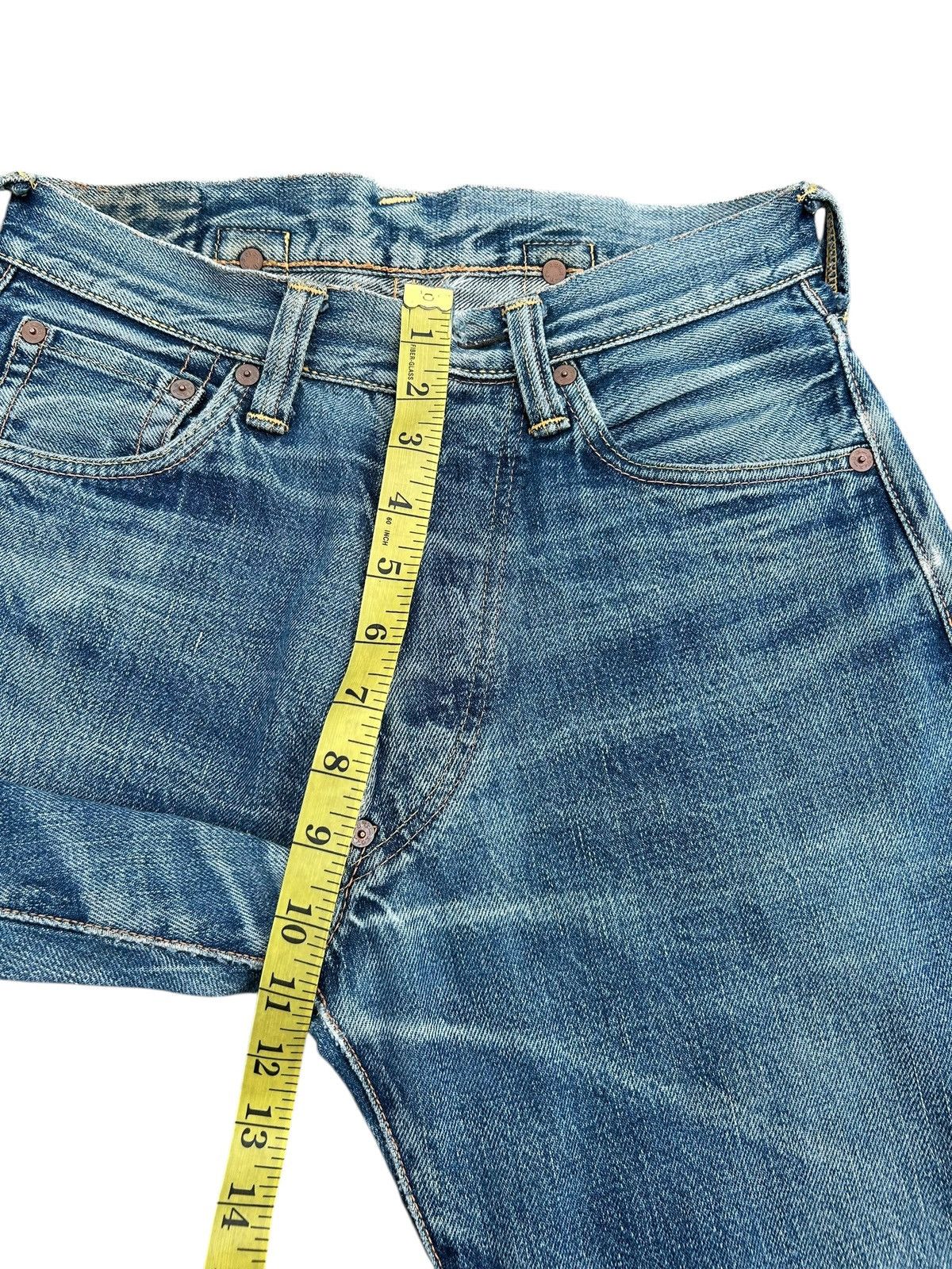 Evisu Vintage Buckle Back Evisu Selvedge Repair Denim jeans Size US 27 - 21 Thumbnail