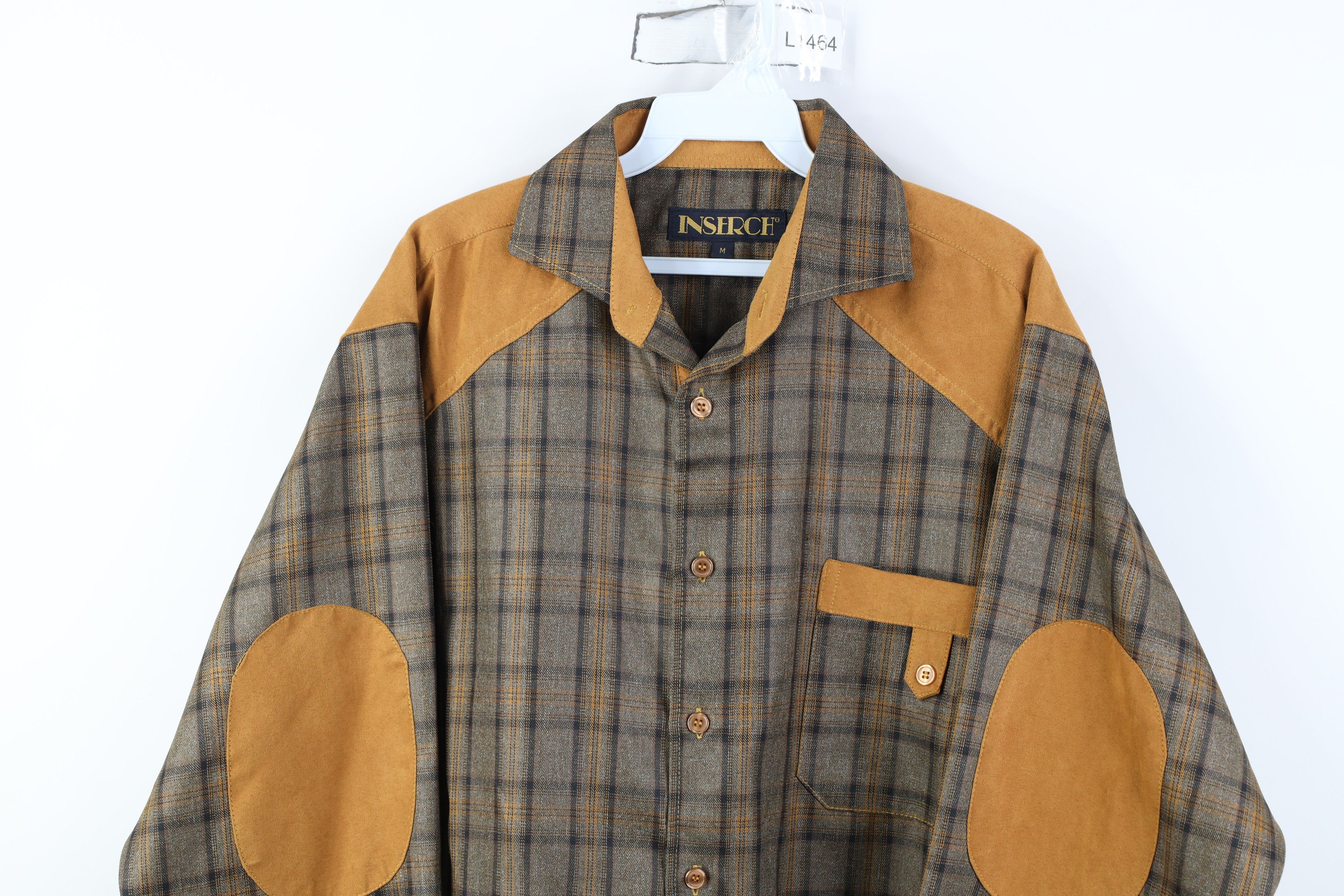 Vintage Vintage 90s Streetwear Rodeo Cowboy Button Shirt Brown Plaid Size US M / EU 48-50 / 2 - 2 Thumbnail