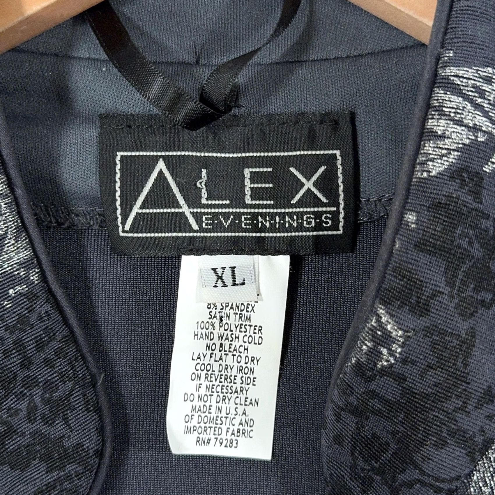 Alex Evenings VINTAGE Alex Evenings Jacket Womens XL Black Floral Metallic Open Front Formal Cardian Size XL / US 12-14 / IT 48-50 - 2 Thumbnail
