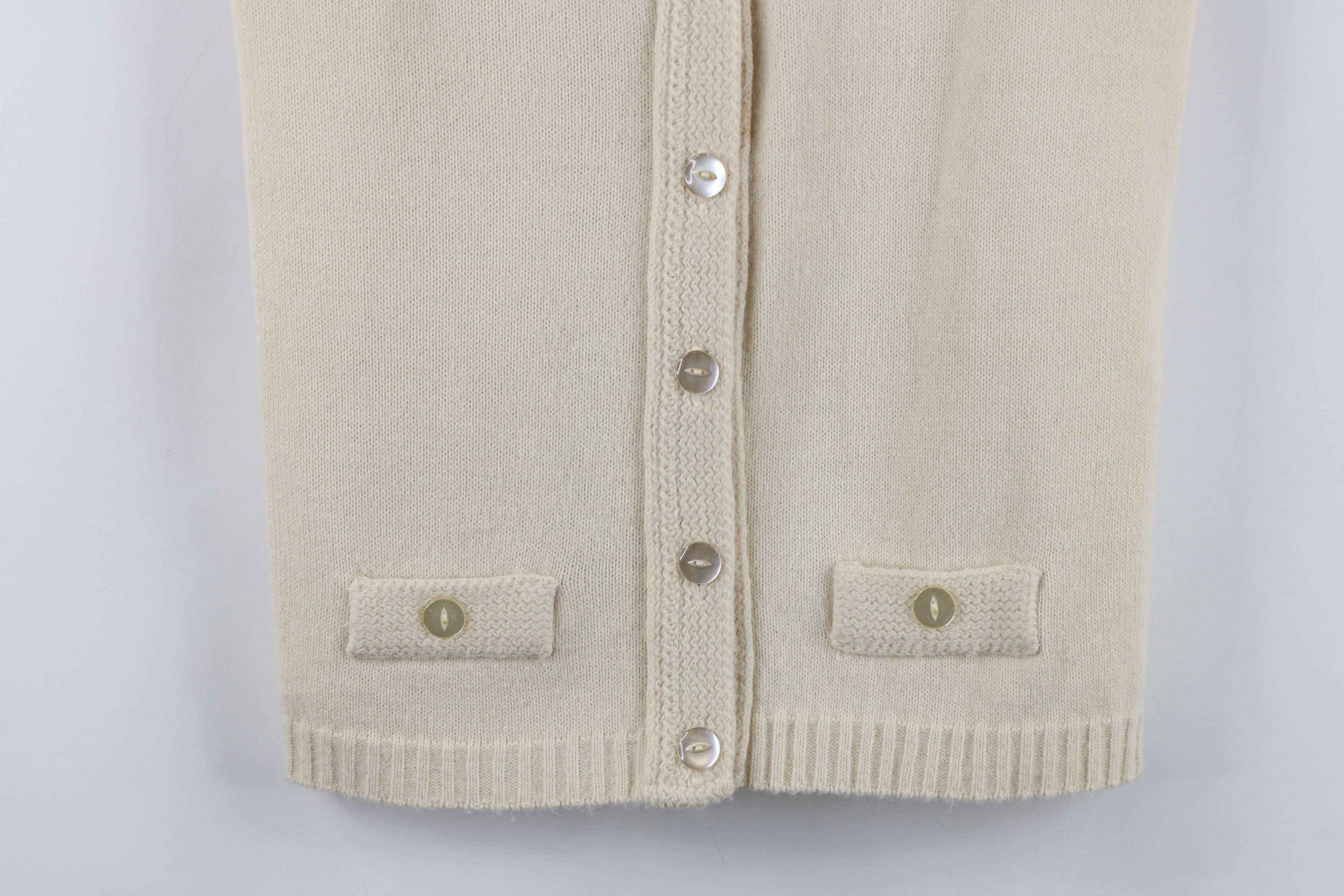 Vintage Vintage 50s Streetwear Eye Button Knit Cardigan Sweater Vest Size S / US 4 / IT 40 - 3 Thumbnail