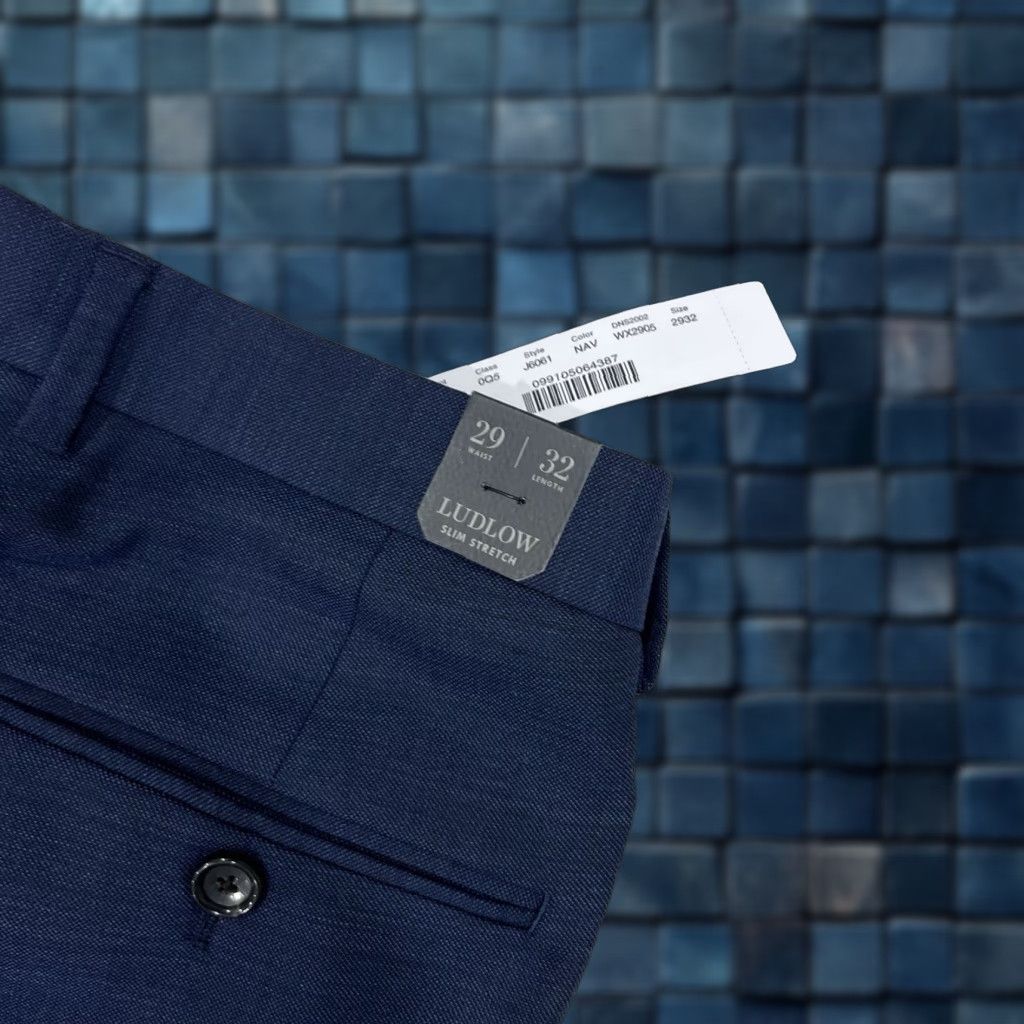 J.Crew NWT J.CREW Bowery Slim-Fit Pant in Wool Blend Classic Navy 29x32 Men Dress Pants Slim Flat Front - Dry Clean Only Size US 29 - 1 Thumbnail