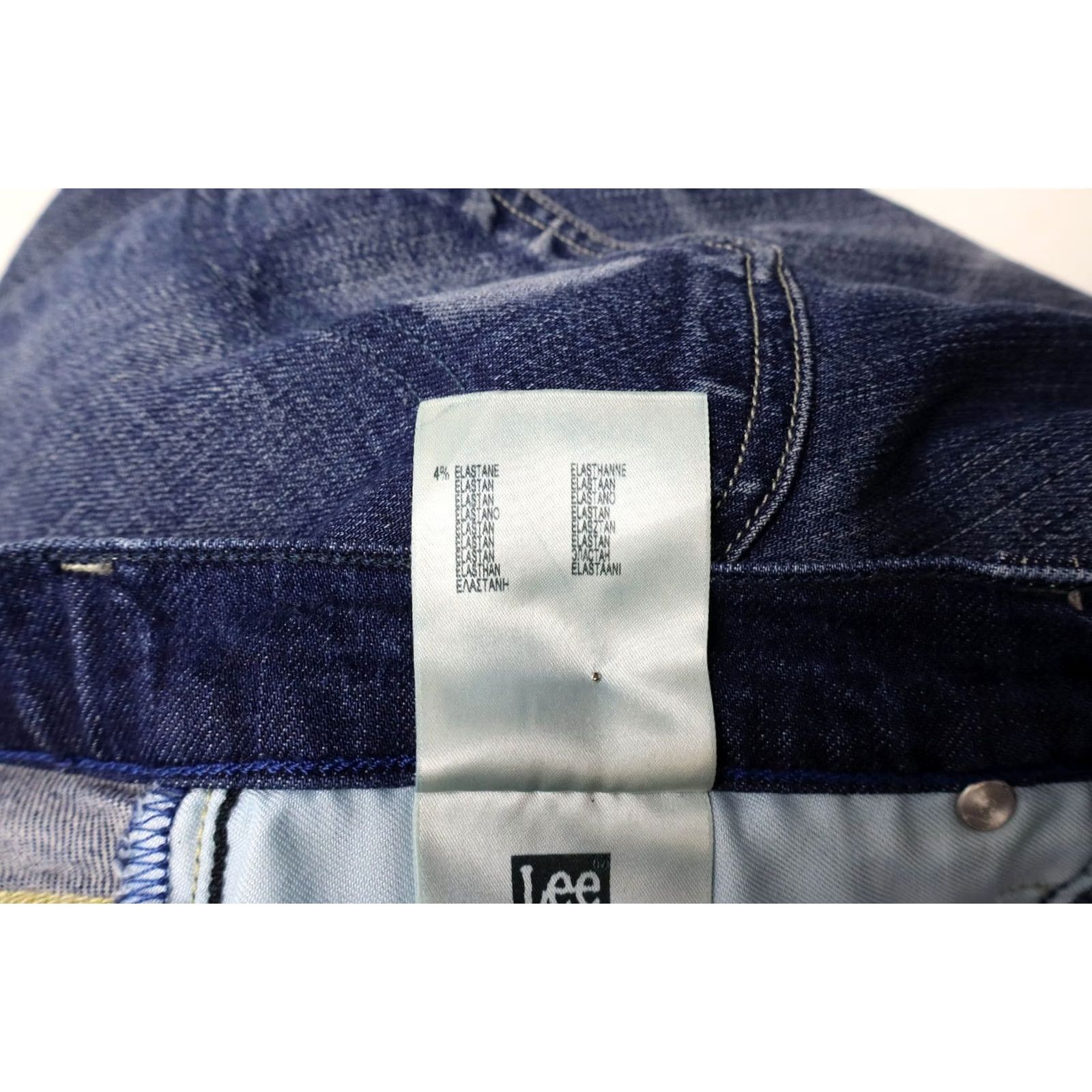 Lee LEE Luke Jeans Men's Slim W31/L34 Zip Fly Stretch Distressed Blue 90% Cotton Denim Jeans Mens W31/L34 Slim Zip Fly Blocked Pockets - Size US 31 - 7 Thumbnail