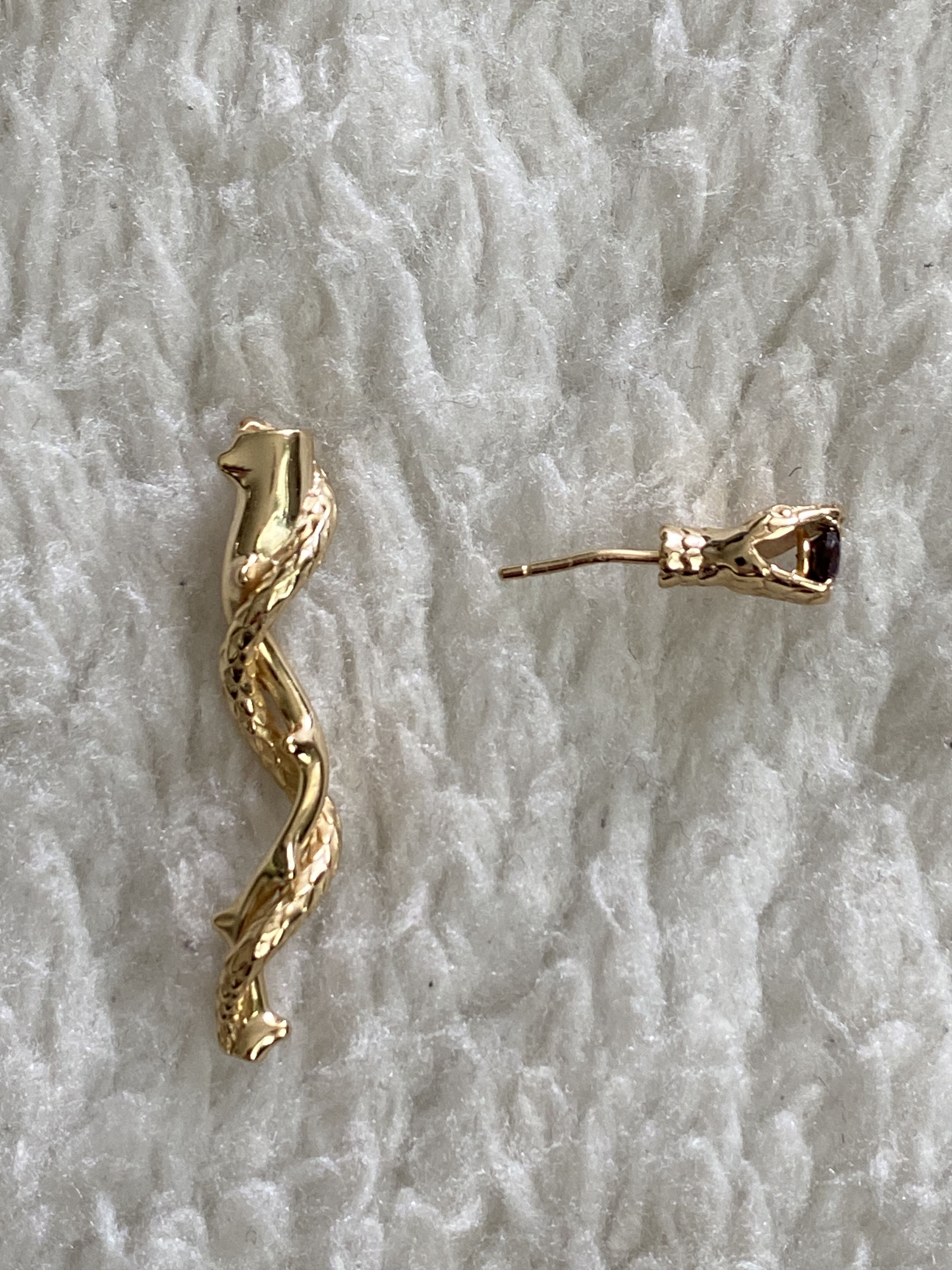 Other Snake & Thorns Single Earring – 18K Gold-Plated Size ONE SIZE - 7 Thumbnail
