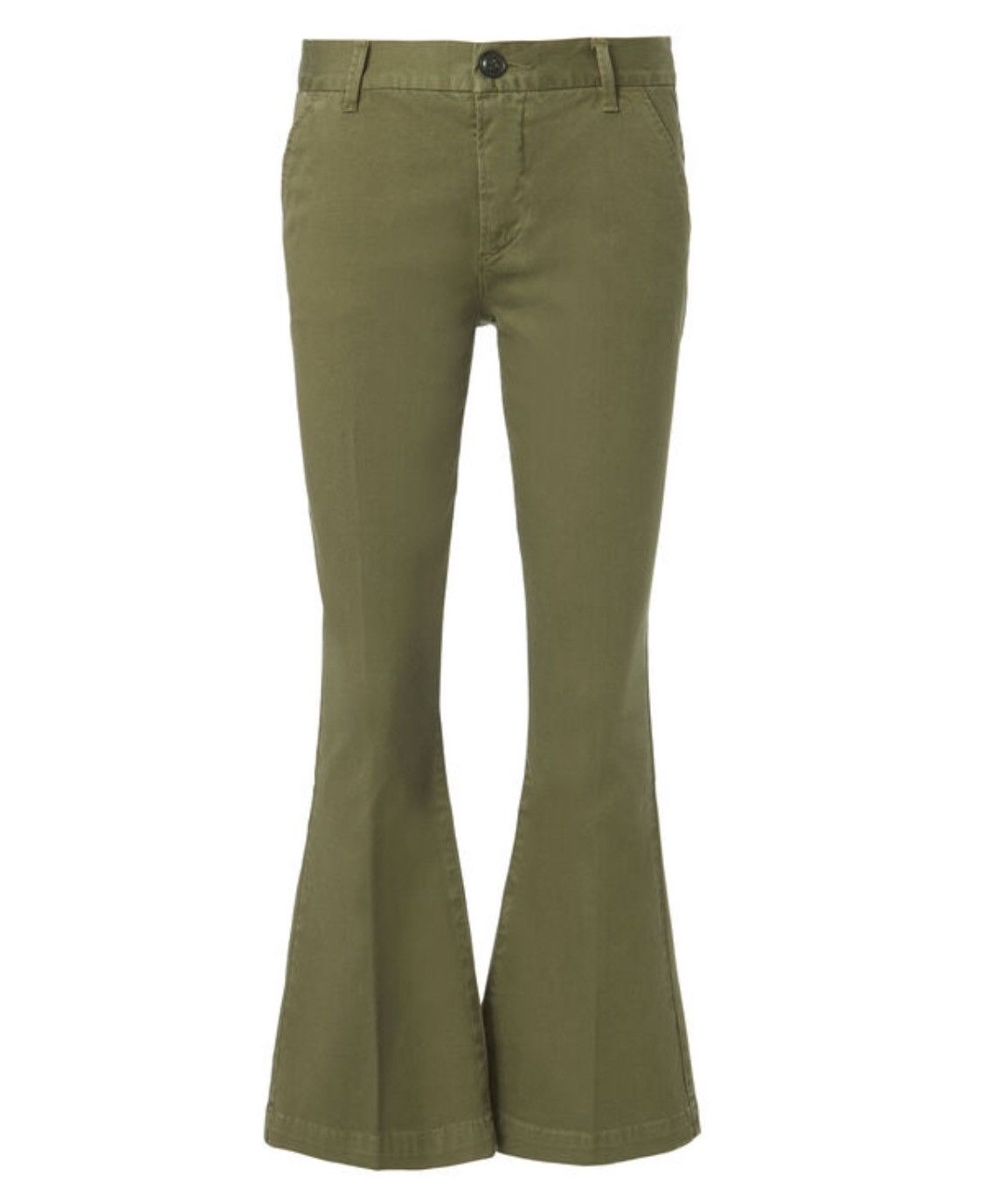 Designer × Frame Frame Le Crop Mini Boot Chino Pants 32 khaki trousers y2k Size 32" / US 10 / IT 46 - 1 Thumbnail