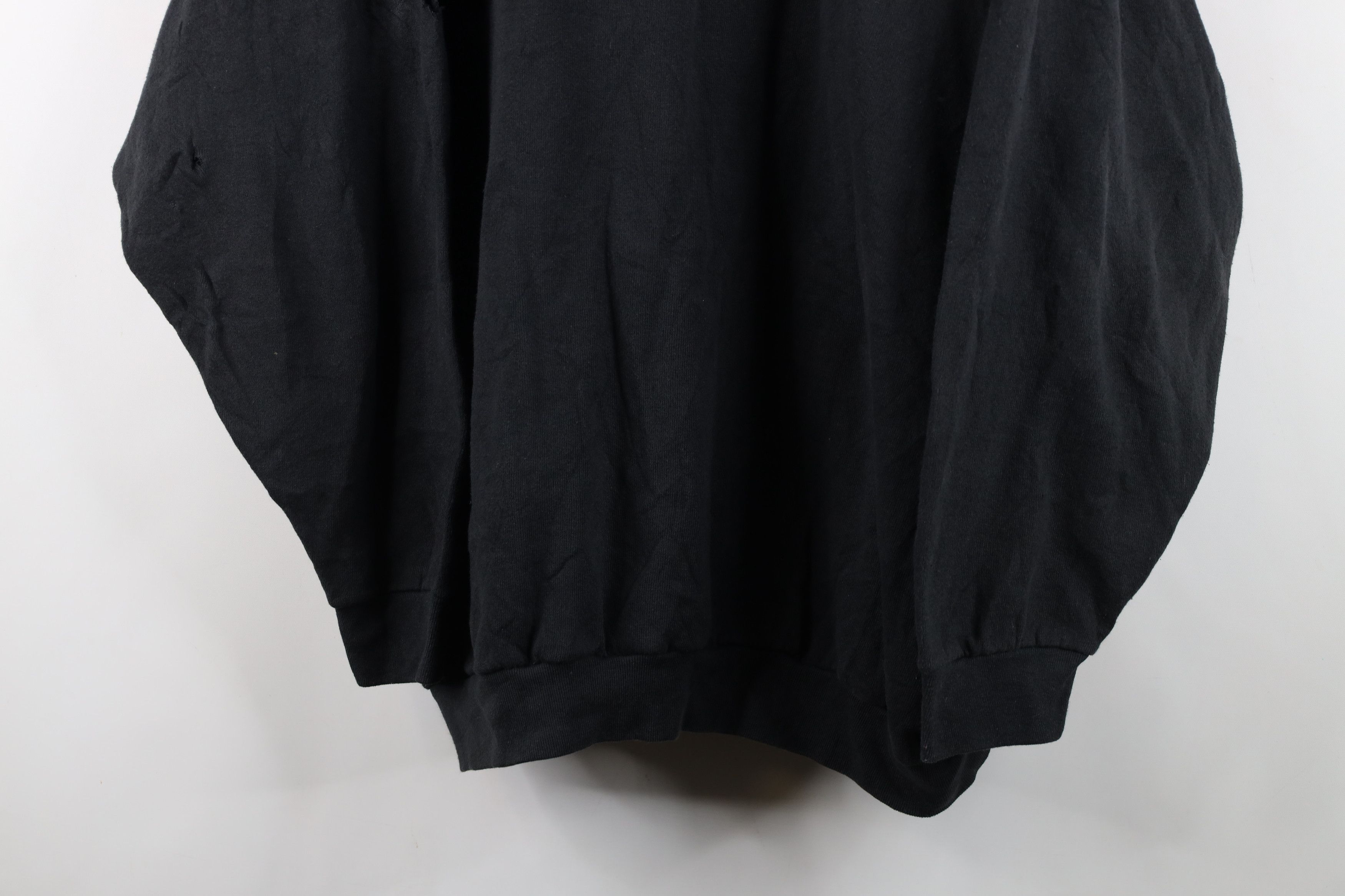 Vintage Vintage 90s Streetwear Blank Crewneck Sweatshirt Black USA Size 3XL / US 20-22 - 3 Thumbnail