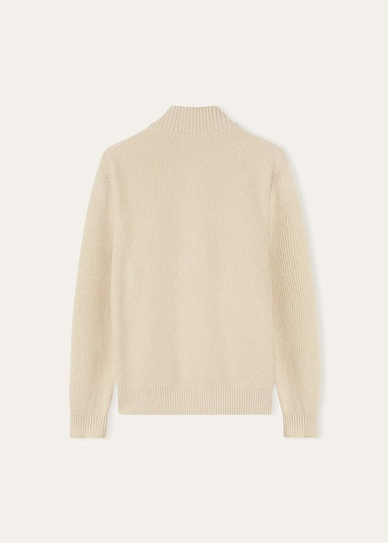 Loro Piana o1w1db10226 FA06328 Alpe Half-Neck Sweater in Beige Size US L / EU 52-54 / 3 - 6 Thumbnail