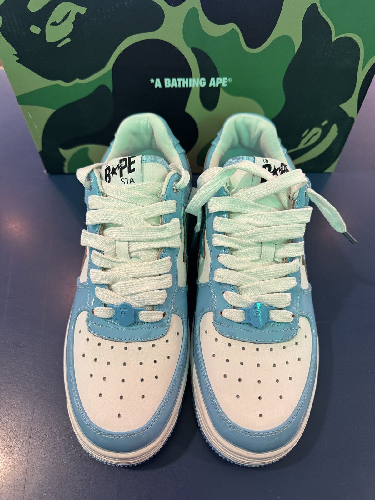 Bape BAPE STA Patent Leather Baby Blue Size US 9.5 / EU 42-43 - 1 Thumbnail