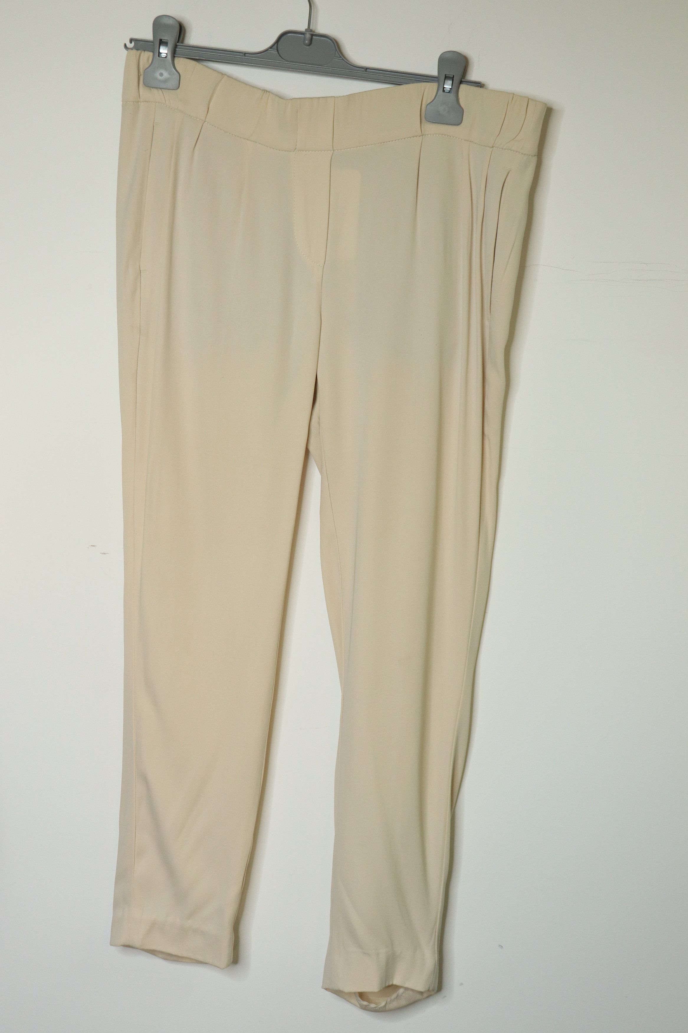 Brunello Cucinelli Cream silk trousers - UK 6 Size 26" / US 2 / IT 38 - 1 Thumbnail