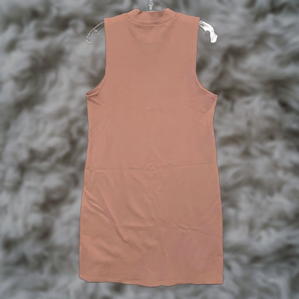 Abercrombie & Fitch Abercrombie & Fitch Sleeveless Mock Neck Ribbed Dress XL Pink Midi Womens Size XL / US 12-14 / IT 48-50 - 1 Thumbnail