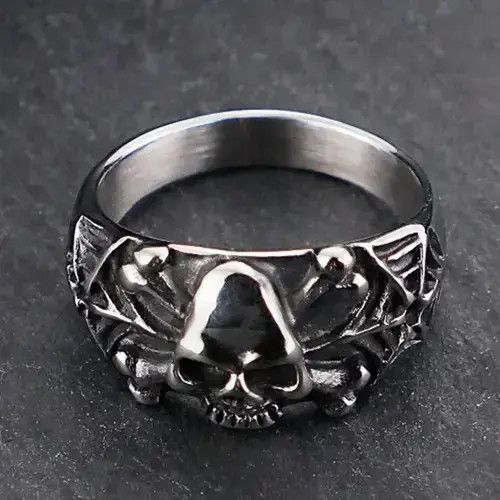 Japanese Brand Gothic Steel Skull Rings Size ONE SIZE - 4 Thumbnail