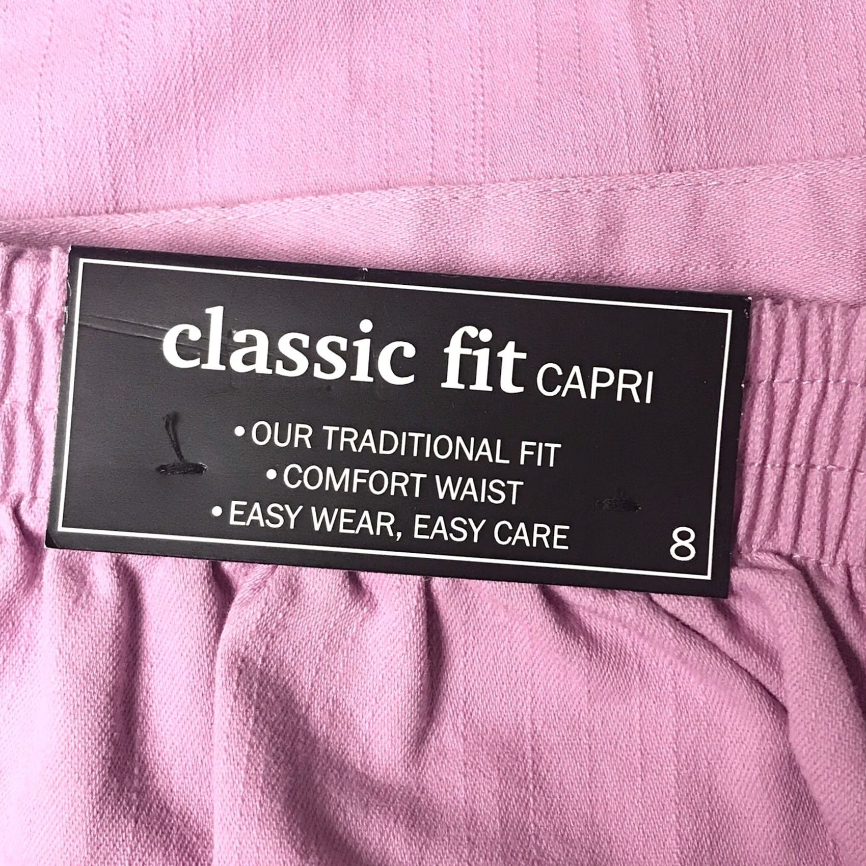 Vintage Alfred Dunner Women Capri Pants Orchid Pink Classic Fit Stretch Pull-On 8 Petal Pushers 2020 Boy/girls? Size 30" / US 8 / IT 44 - 4 Thumbnail