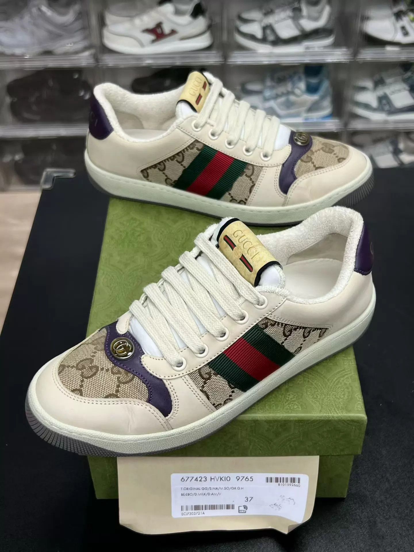 Gucci GUCCI GG Distressed Sneakers Ebony EU 37 Like New Size US 6.5 / IT 36.5 - 1 Thumbnail