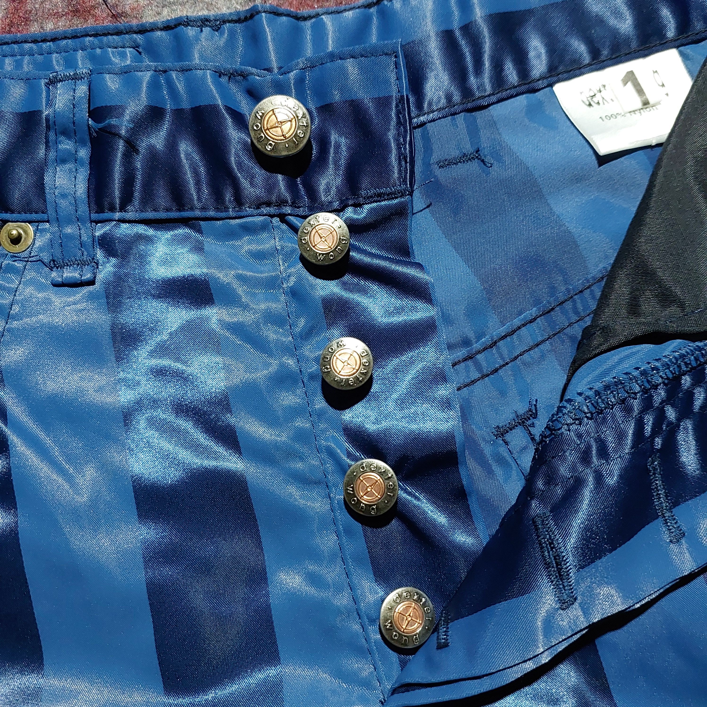 Dexter Wong 90's Dexter Wong UK blue stripe nylon pants Size US 28 / EU 44 - 9 Thumbnail