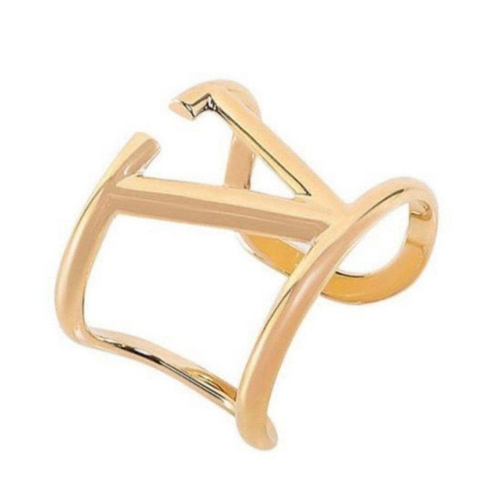 Valentino VLOGO gold tone bracelet bangle S Size ONE SIZE - 2 Thumbnail