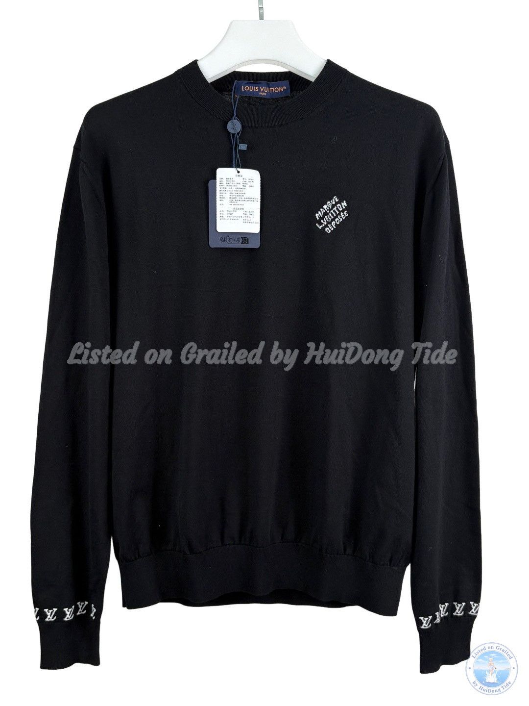 Louis Vuitton Louis Vuitton's latest black NBA knit logo cardigan
