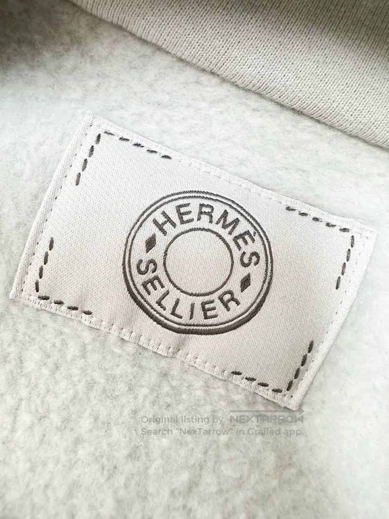 Hermes Hermes Cement Grey M Size Hooded Fleece Sweatshirt Size M / US 6-8 / IT 42-44 - 5 Thumbnail