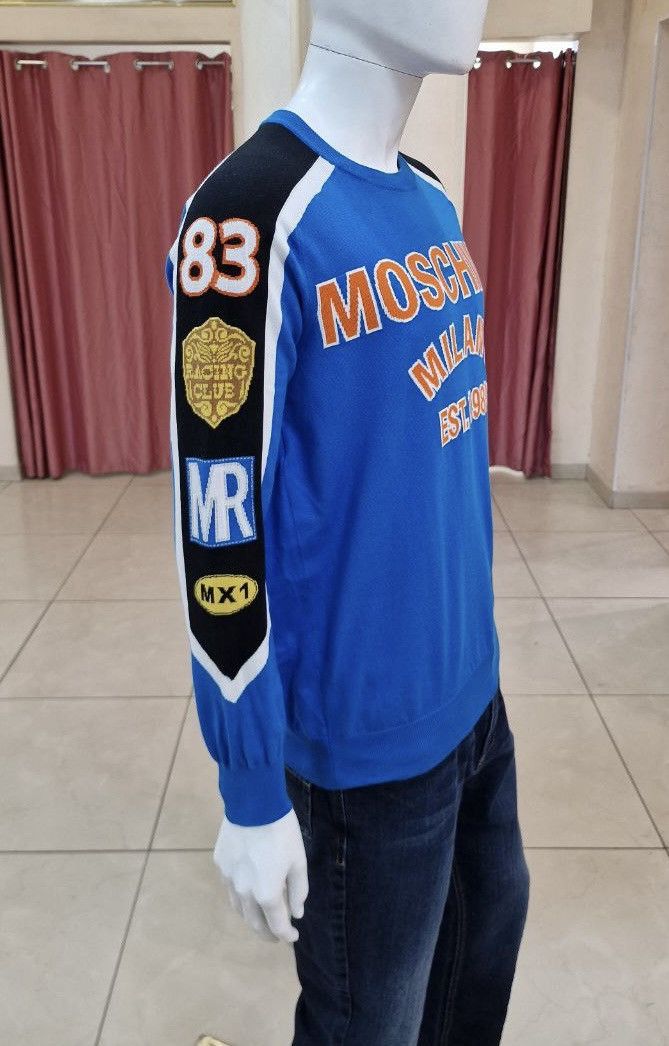 Moschino Moschino Couture Sweatshirt with Logo Print Orange Blue Size US M / EU 48-50 / 2 - 4 Thumbnail