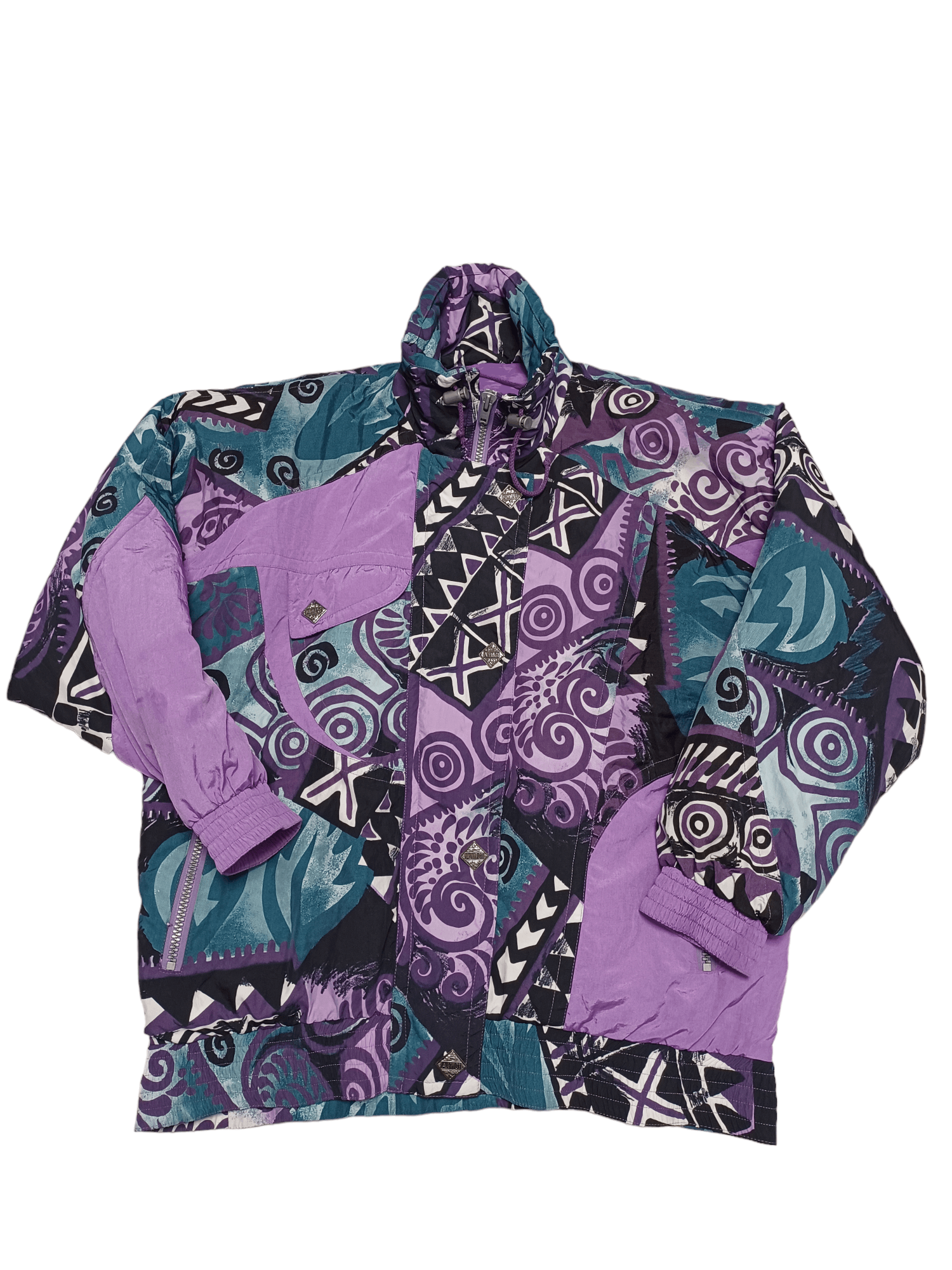 image of 1990X Clothing x Print All Over Me Aviri Made In Austria Fantastic Light Nylon Jacket 90's (Size Me