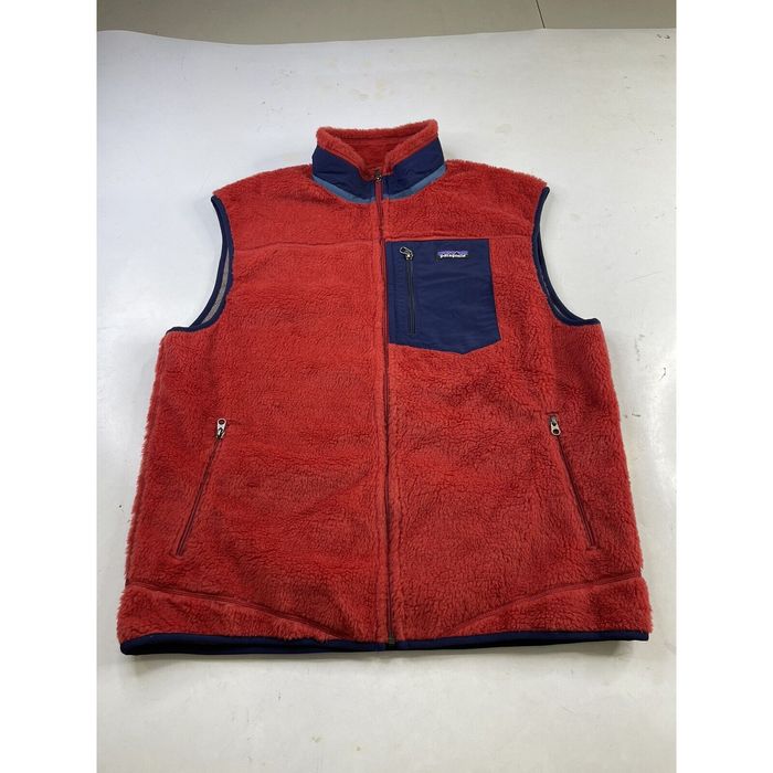 Patagonia Patagonia Mens Retro-X Deep Pile Fleece Vest Size XL Red