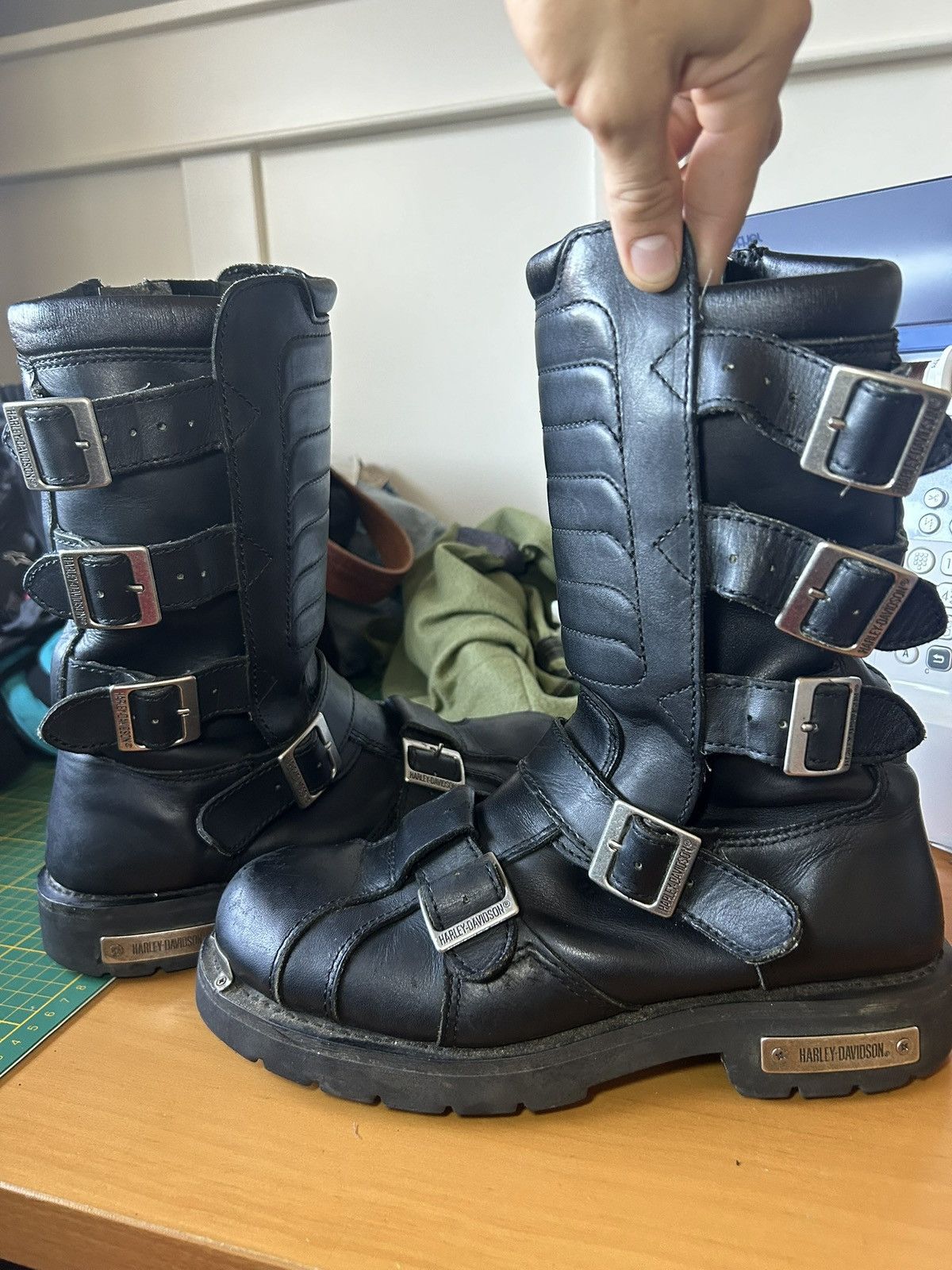 Harley Davidson Vintage Harley Davidson “Defender” moto boots Size US 11.5 / EU 44-45 - 1 Thumbnail
