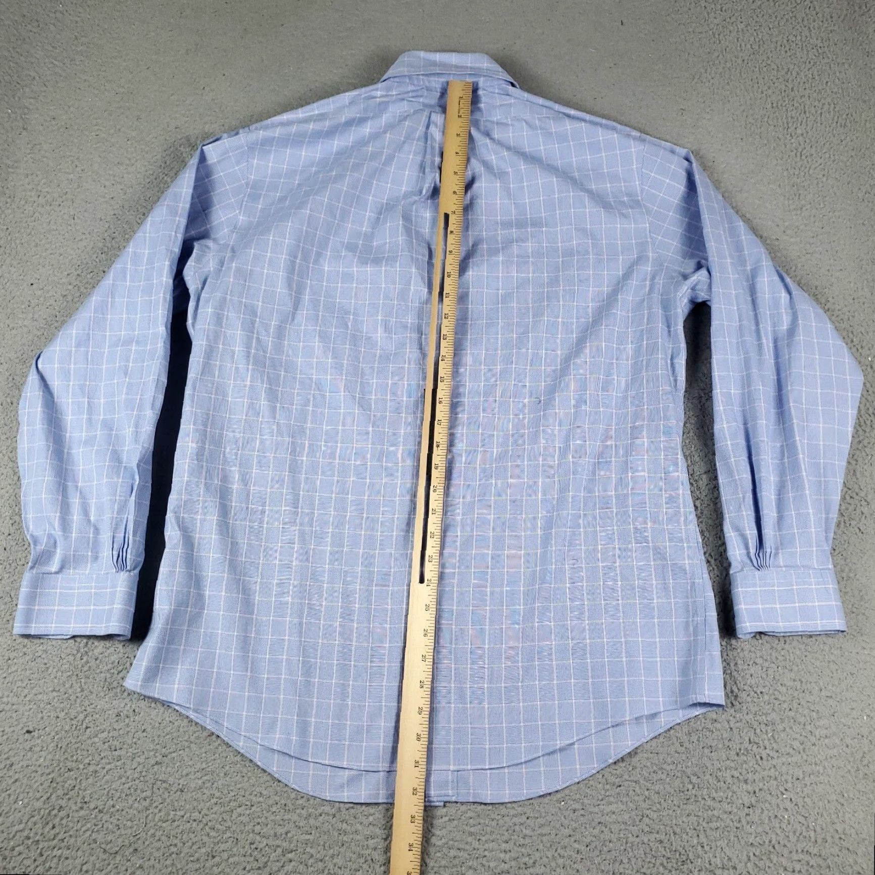 Brooks Brothers Brooks Brothers Shirt Mens 16.5 Blue Plaid Dress Shirt Button-Up Long Sleeve Cotton Non-Iron Mens Size 42R - 3 Thumbnail