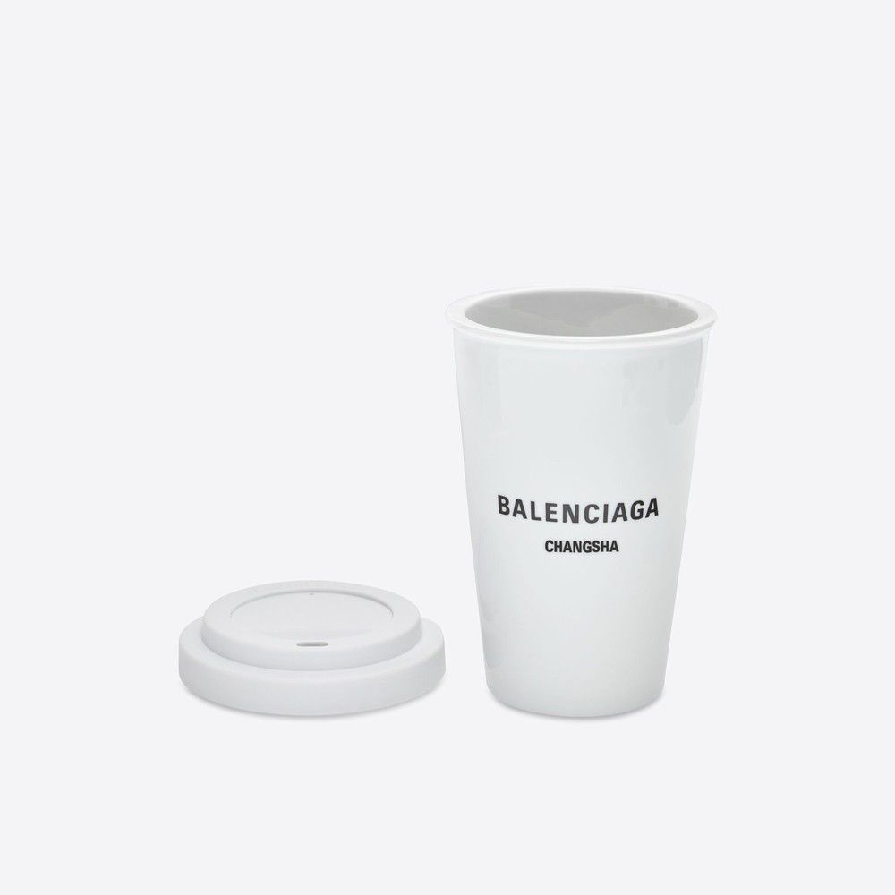 Balenciaga o1la1rc1a0825 Size: OS / Changsha Coffee Cup in White Size ONE SIZE - 3 Thumbnail