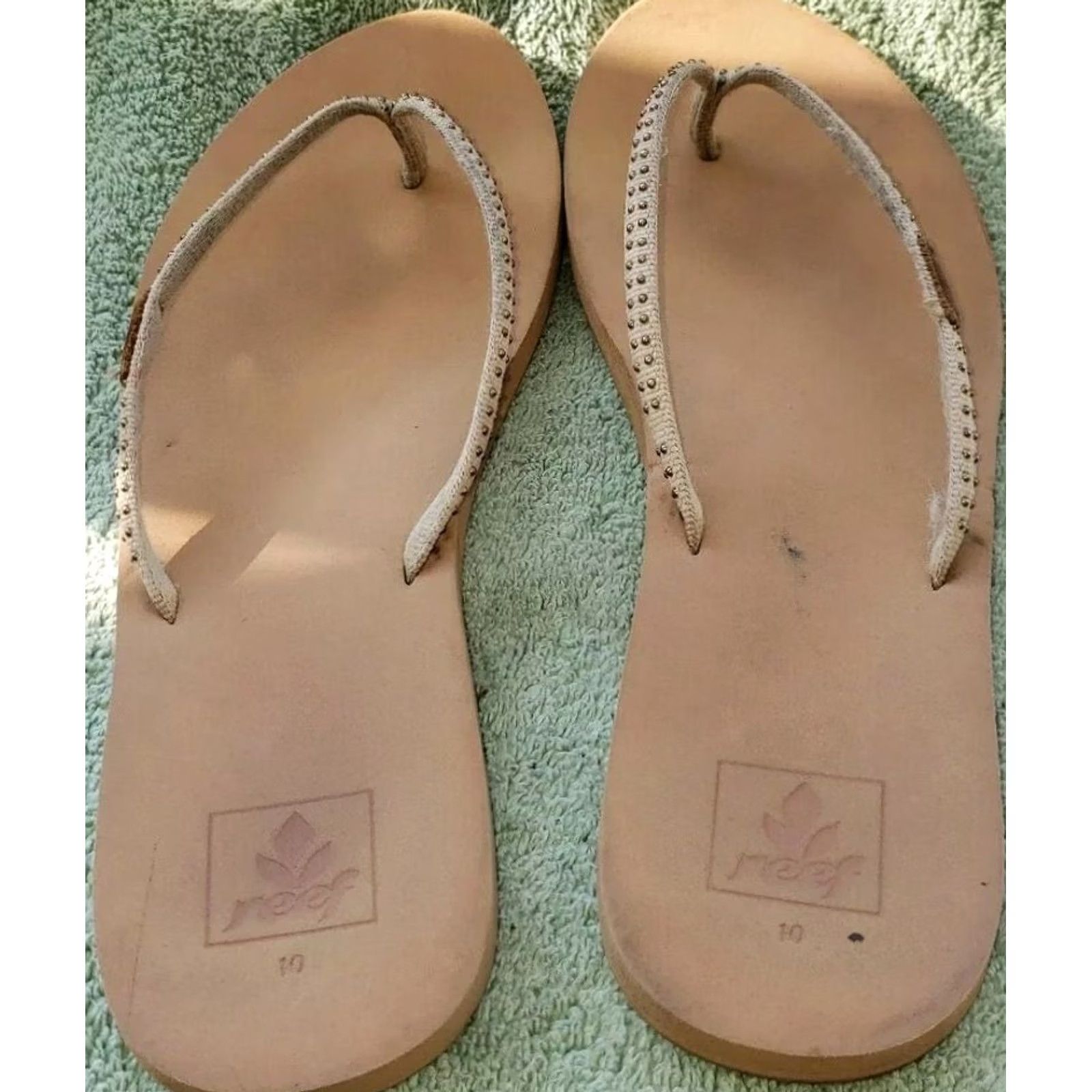 REEF Reef Women's Flip Flops US 10 Brown Bottoms With Formed Arch Synthetic Straps Sandal Womens Size 32" / US 10 / IT 46 - 5 Thumbnail