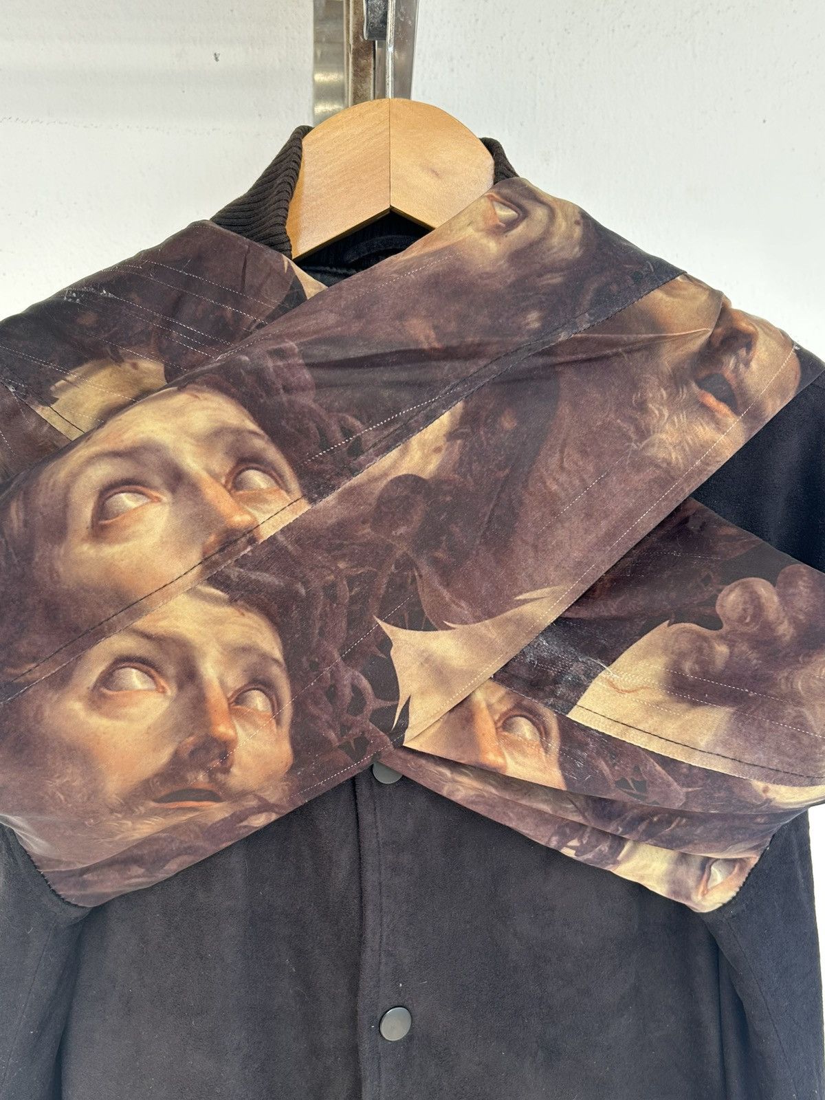 Japanese Brand Black Sovle Sleeve Overprint Bomber Jacket Size US L / EU 52-54 / 3 - 6 Thumbnail