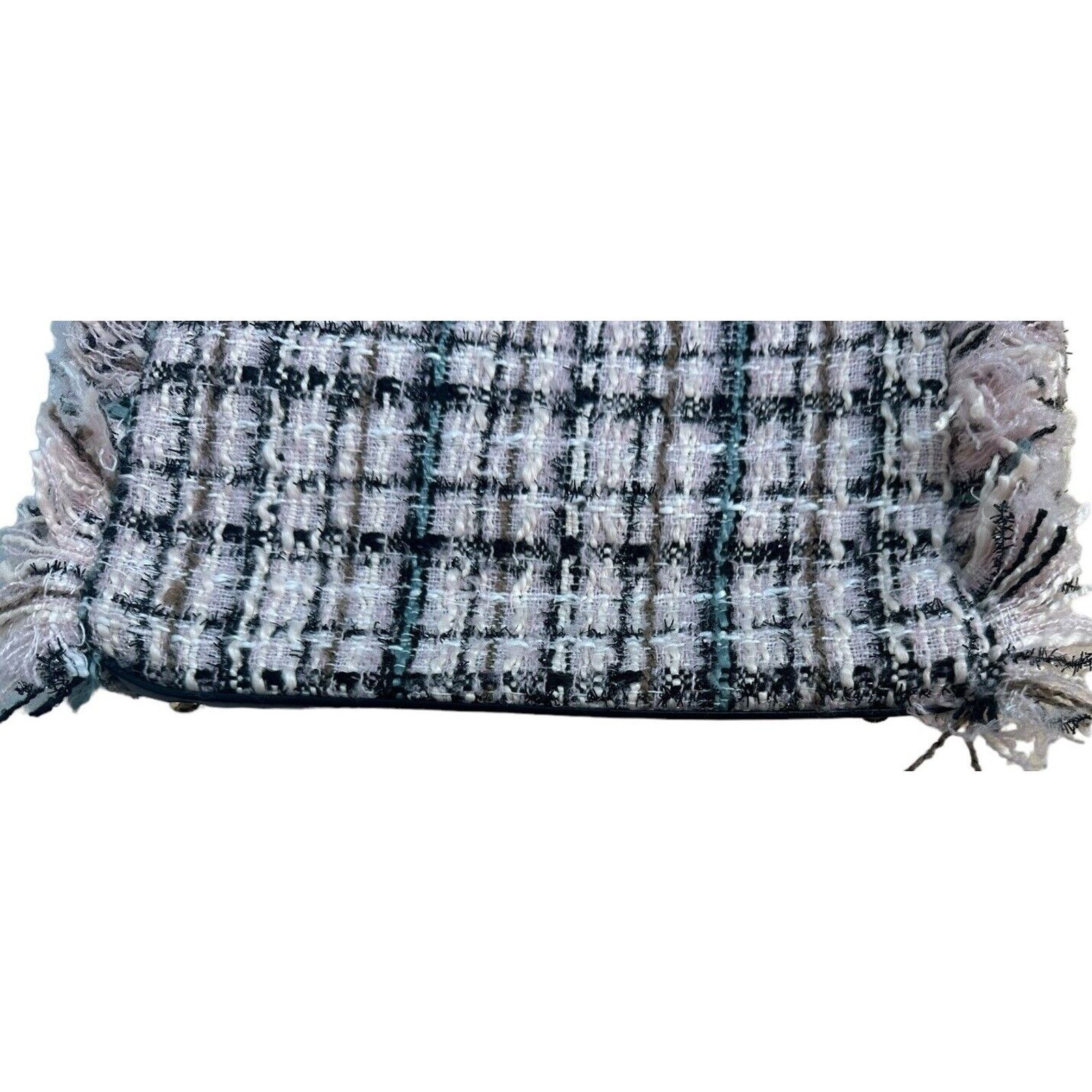 Other Sassy Jones Pink Black Tweed Fringe Handbag Purse Chain Size ONE SIZE - 4 Thumbnail