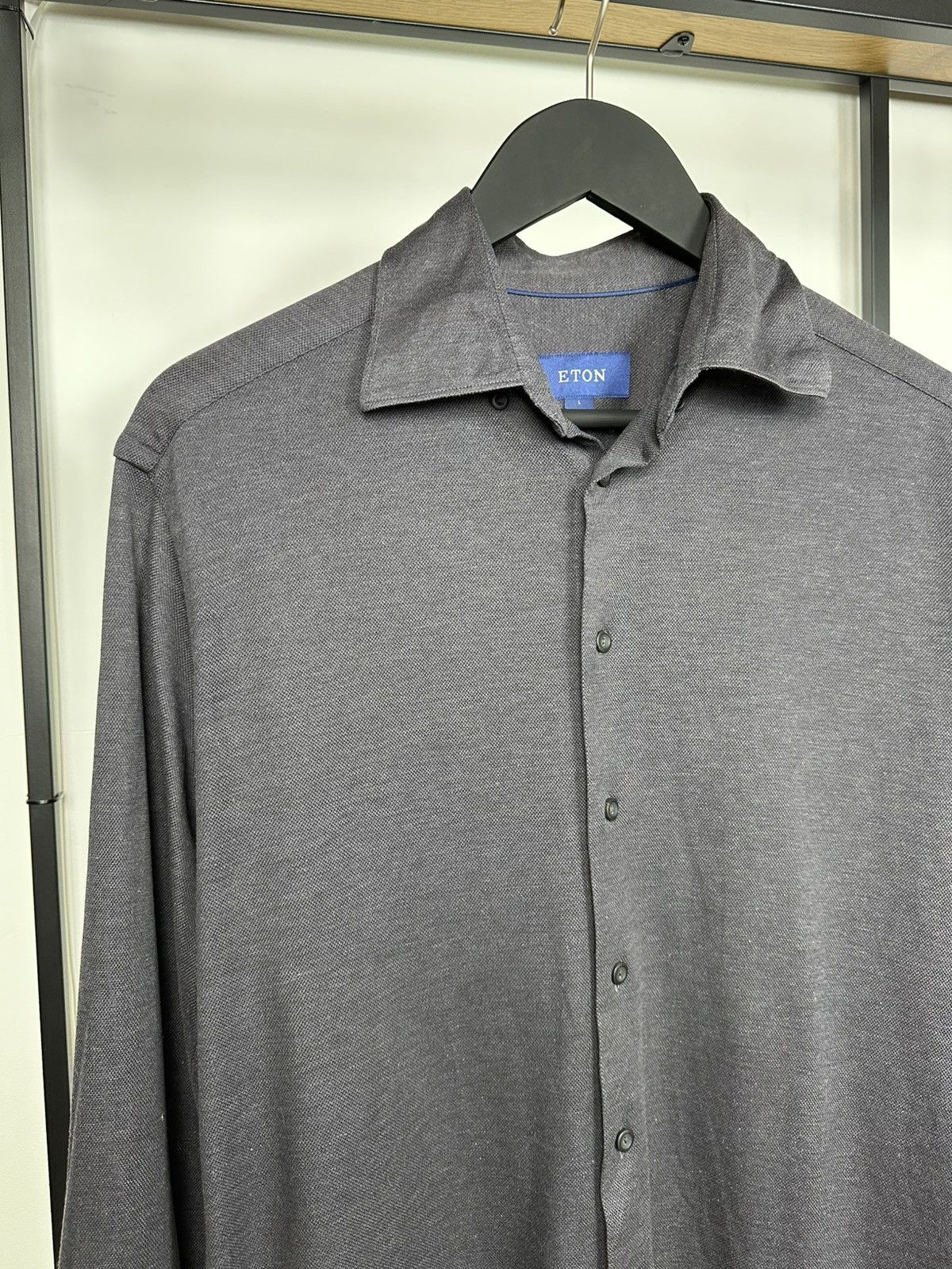 Eton Eton Polo Shirt Buttons Up Grey Cotton Luxury Classic Mens L Size US L / EU 52-54 / 3 - 2 Thumbnail