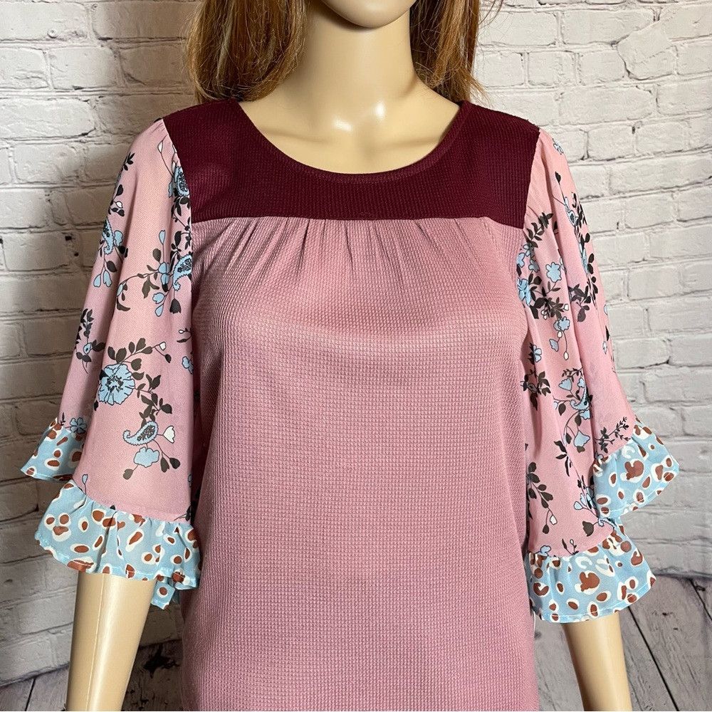 Other NWT New Baea Color Block Flutter Sleeve Size XS Size XS / US 0-2 / IT 36-38 - 4 Thumbnail