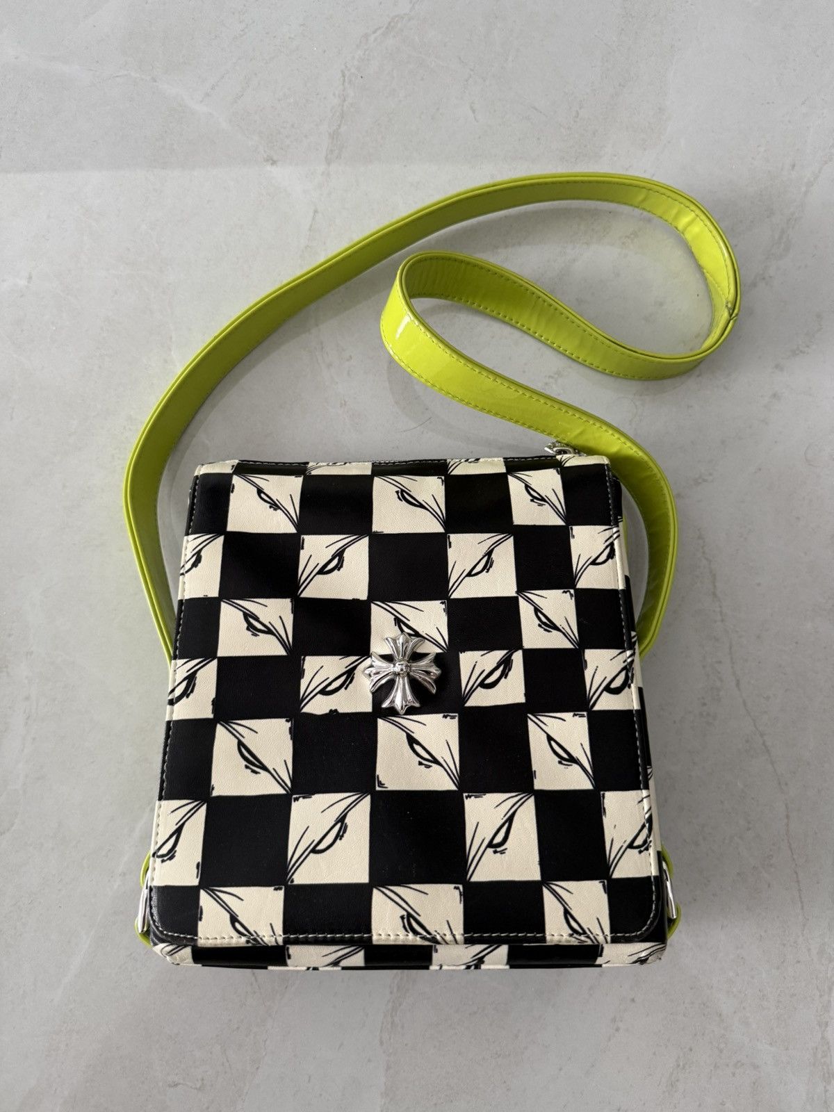 Chrome Hearts Chrome Hearts Mattyboy 99eyes Leather Bag with Green Strap Size ONE SIZE - 1 Thumbnail
