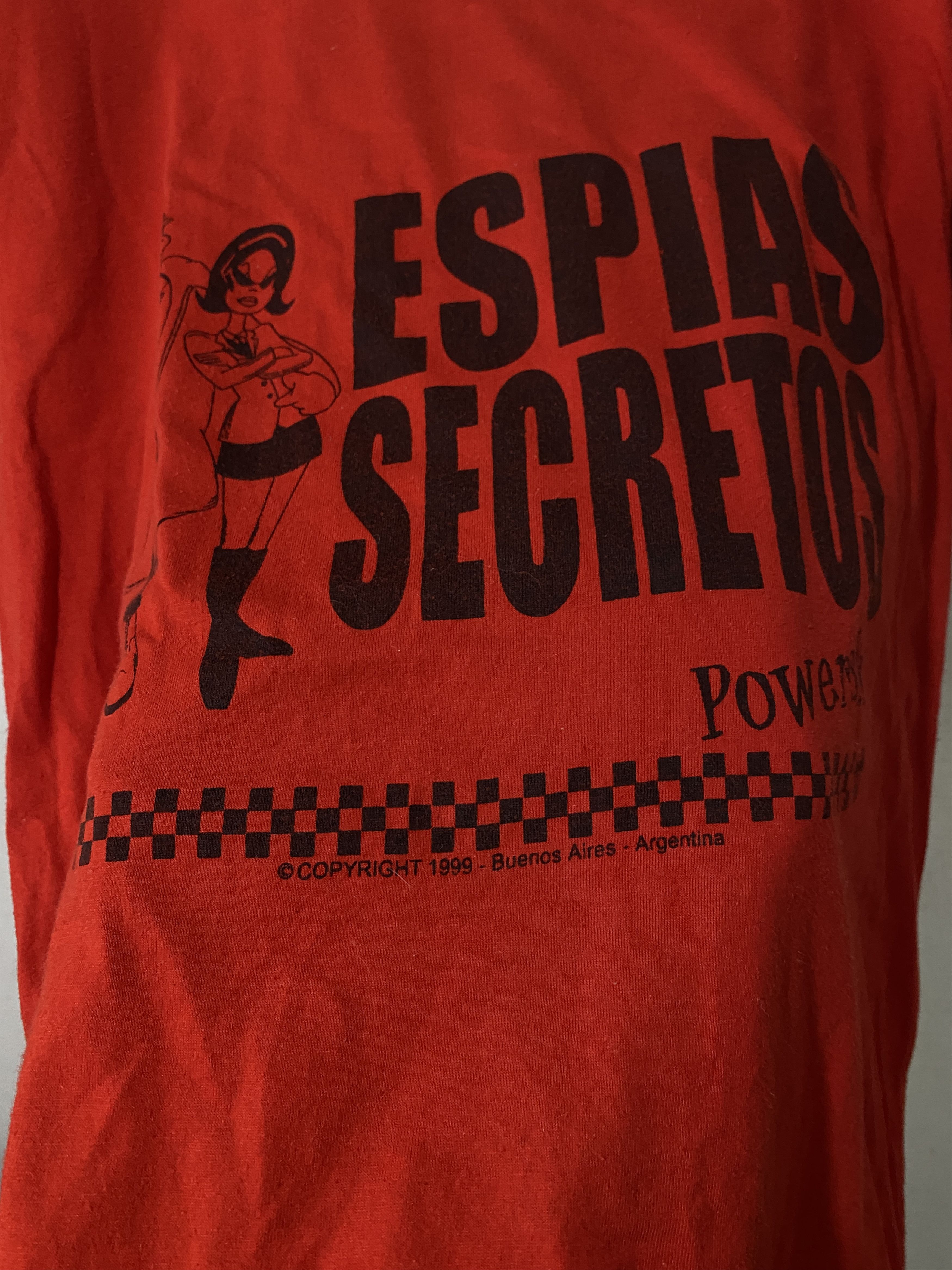 Band Tees × Vintage Vintage 1999 Espias Secretos band Ringer Tee Size US S / EU 44-46 / 1 - 3 Thumbnail