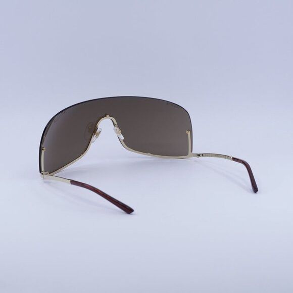 Gucci Gucci GG1560S 002 Sunglasses Gold Shield Frame, Brown Lenses Size ONE SIZE - 5 Thumbnail