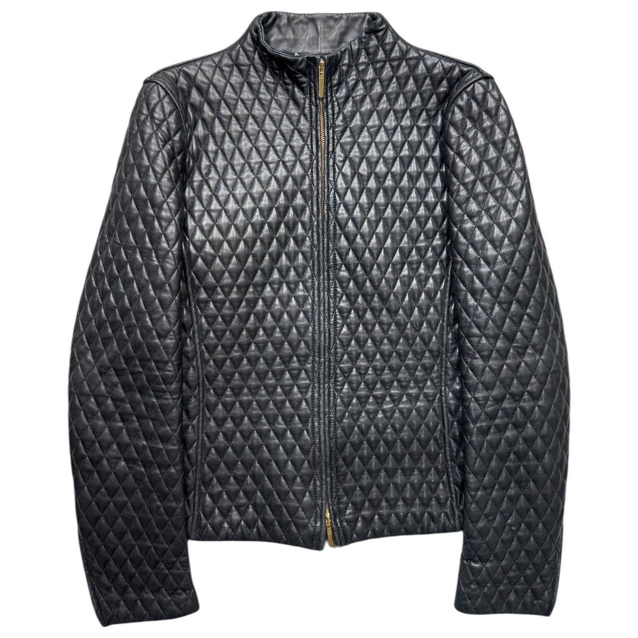 Gucci Gucci by tom ford diamond stitch black leather jacket Size M / US 6-8 / IT 42-44 - 1 Thumbnail