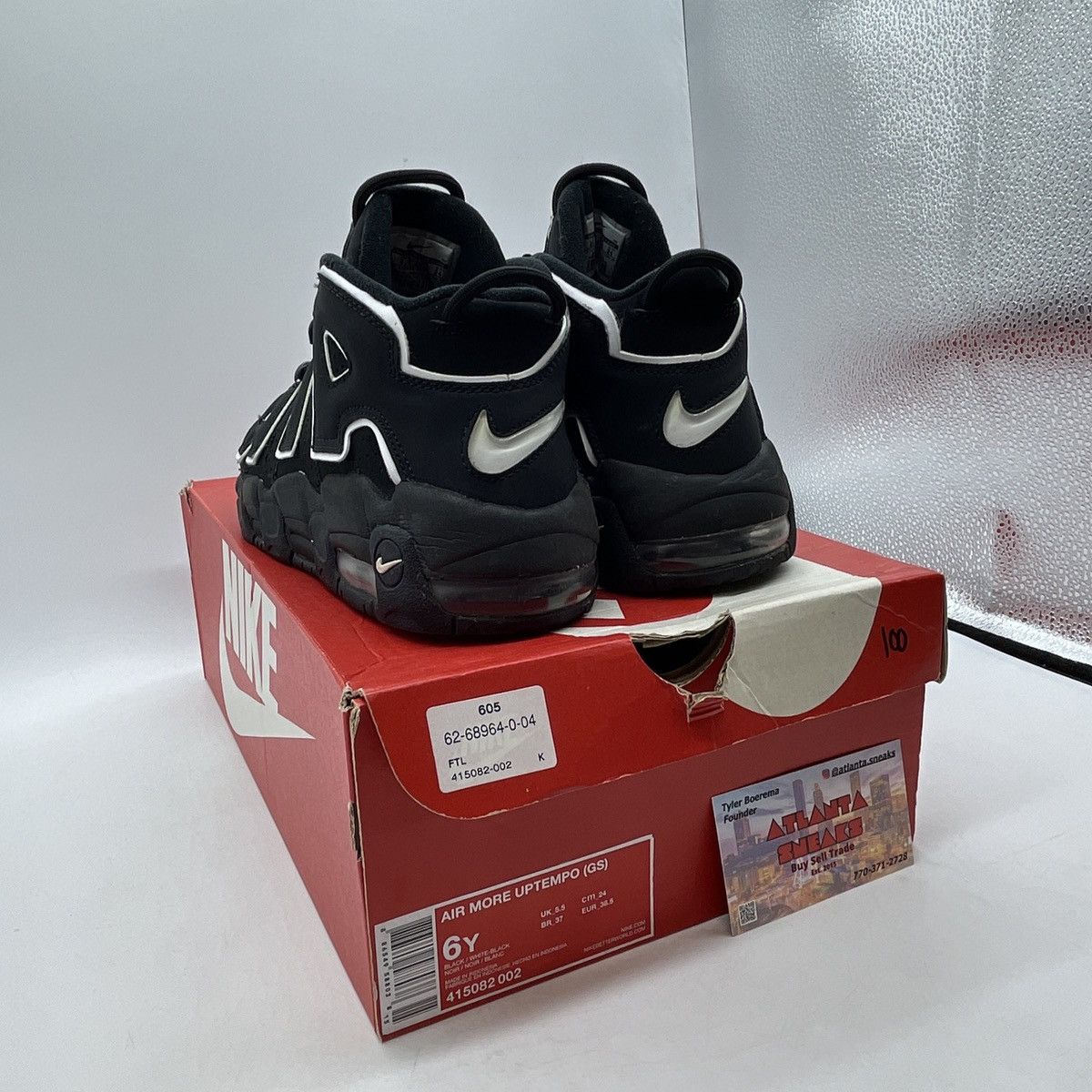 Nike Air more uptempo black Size US 6 / EU 39 - 4 Thumbnail